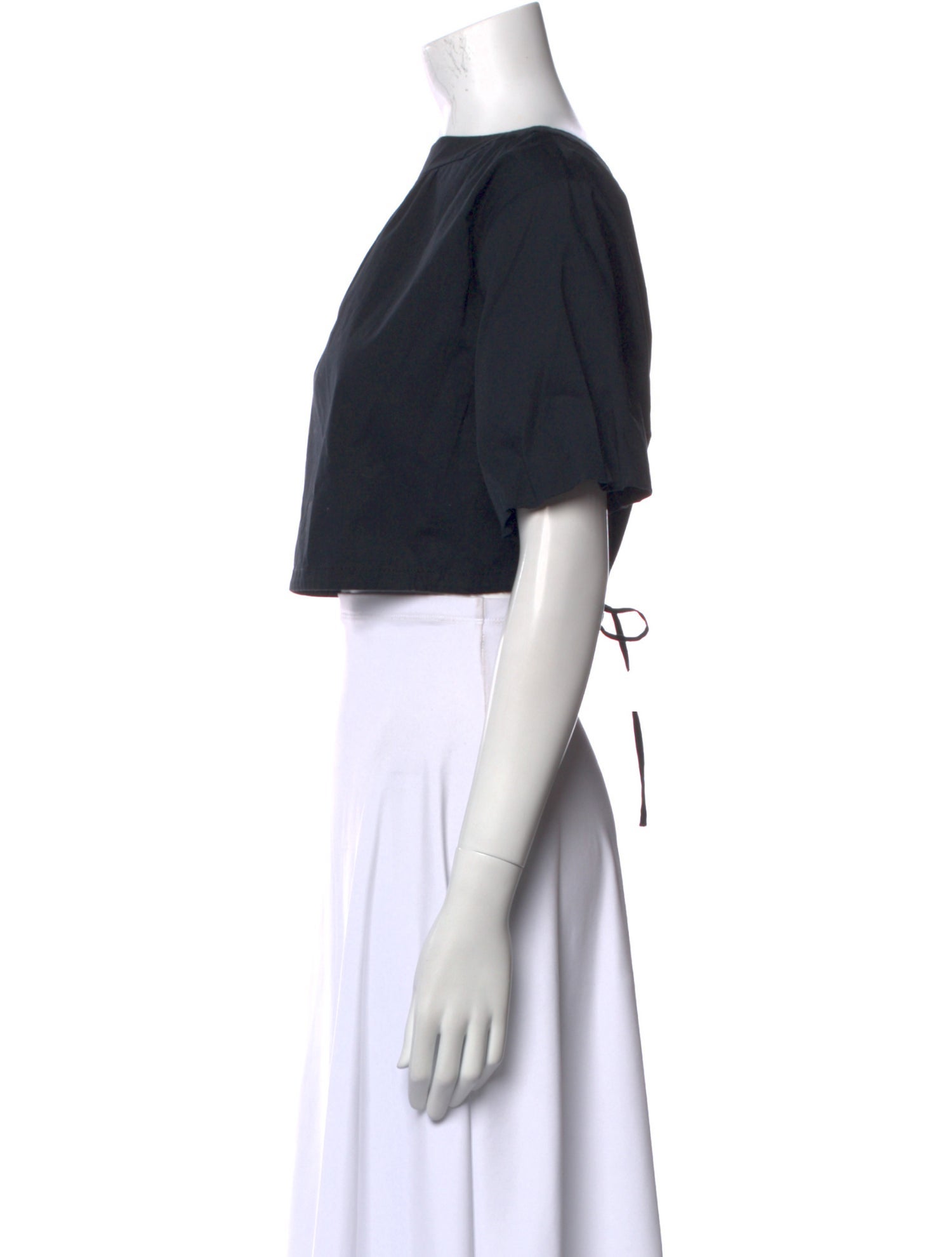 Staud Off-The-Shoulder Short Sleeve Crop Top