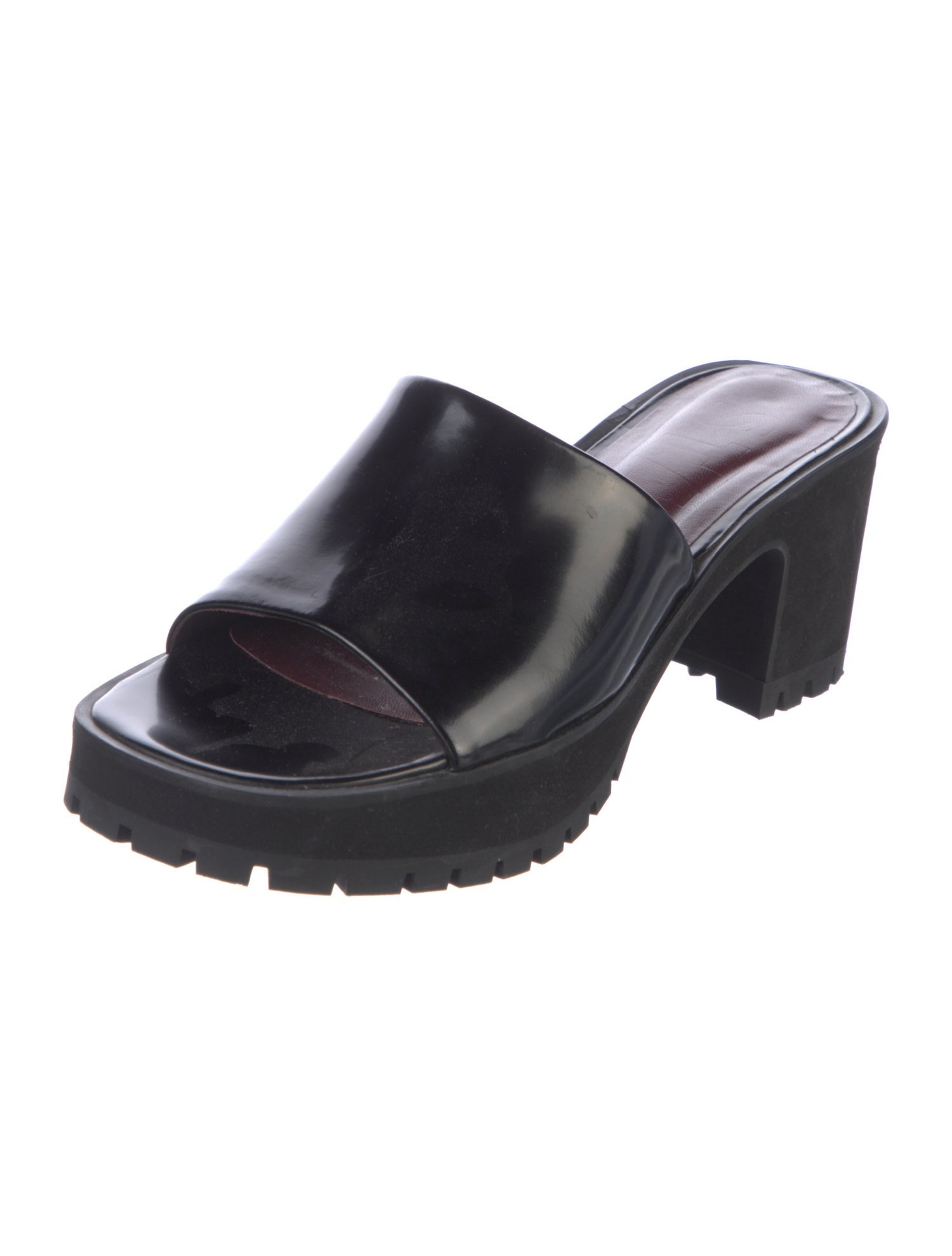 Staud Patent Leather Slides