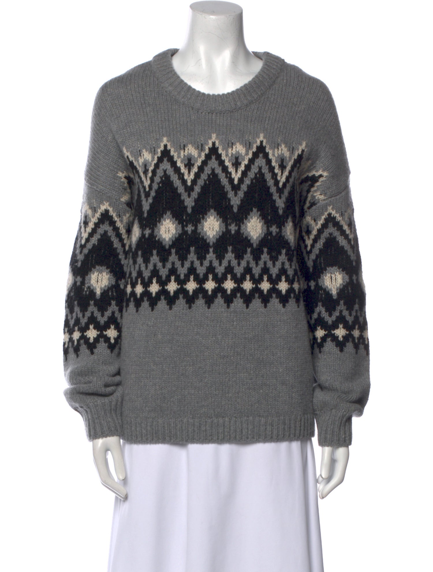 Staud Wool Printed Sweater