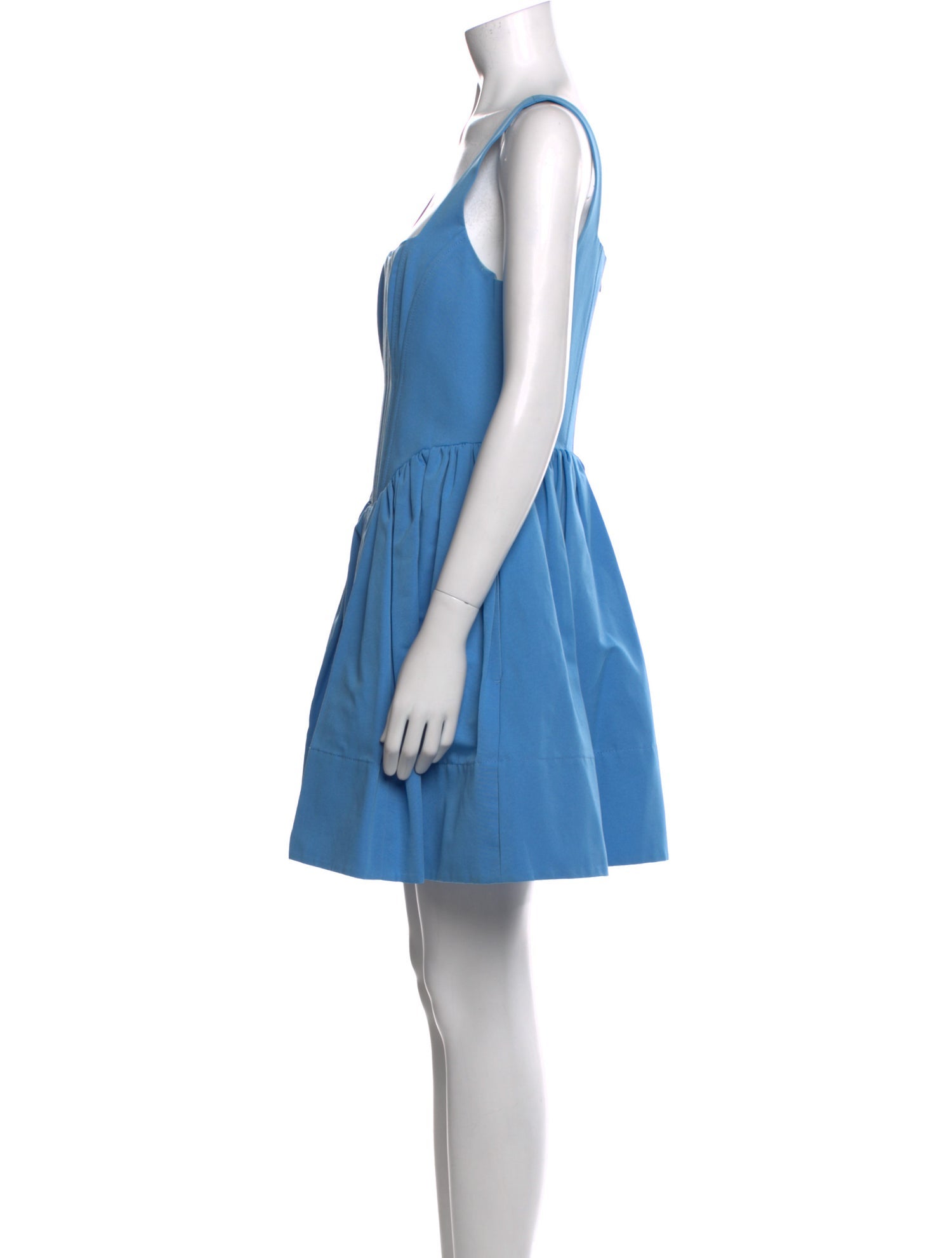 Staud Square Neckline Mini Dress