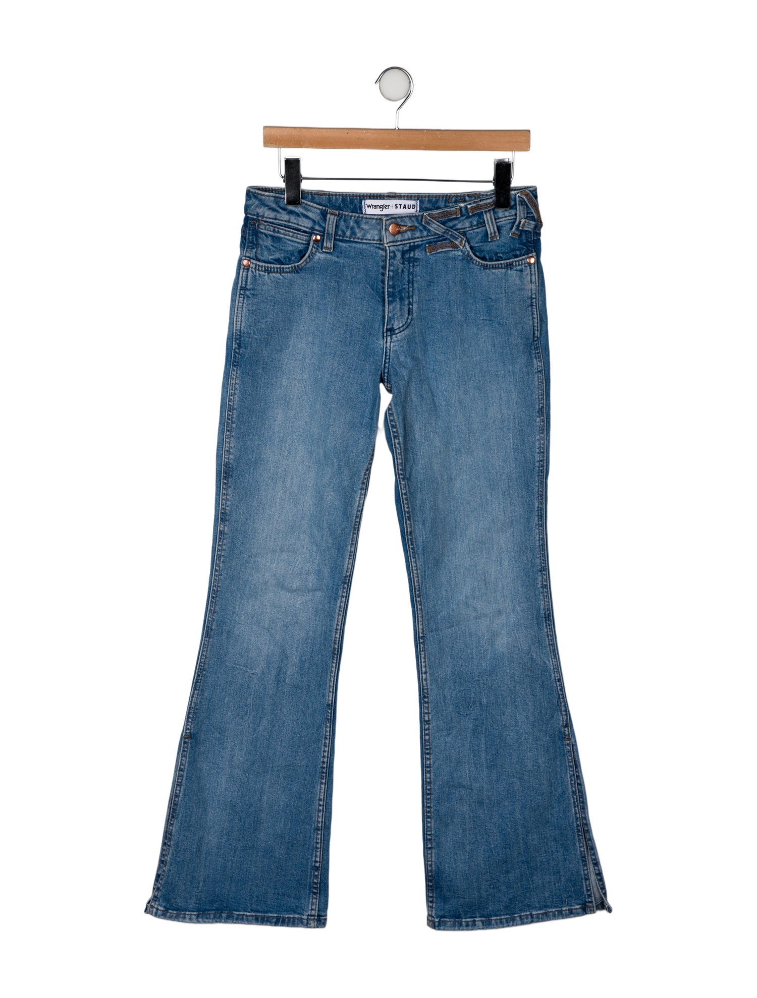 Wrangler + STAUD Mid-Rise Wide Leg Jeans