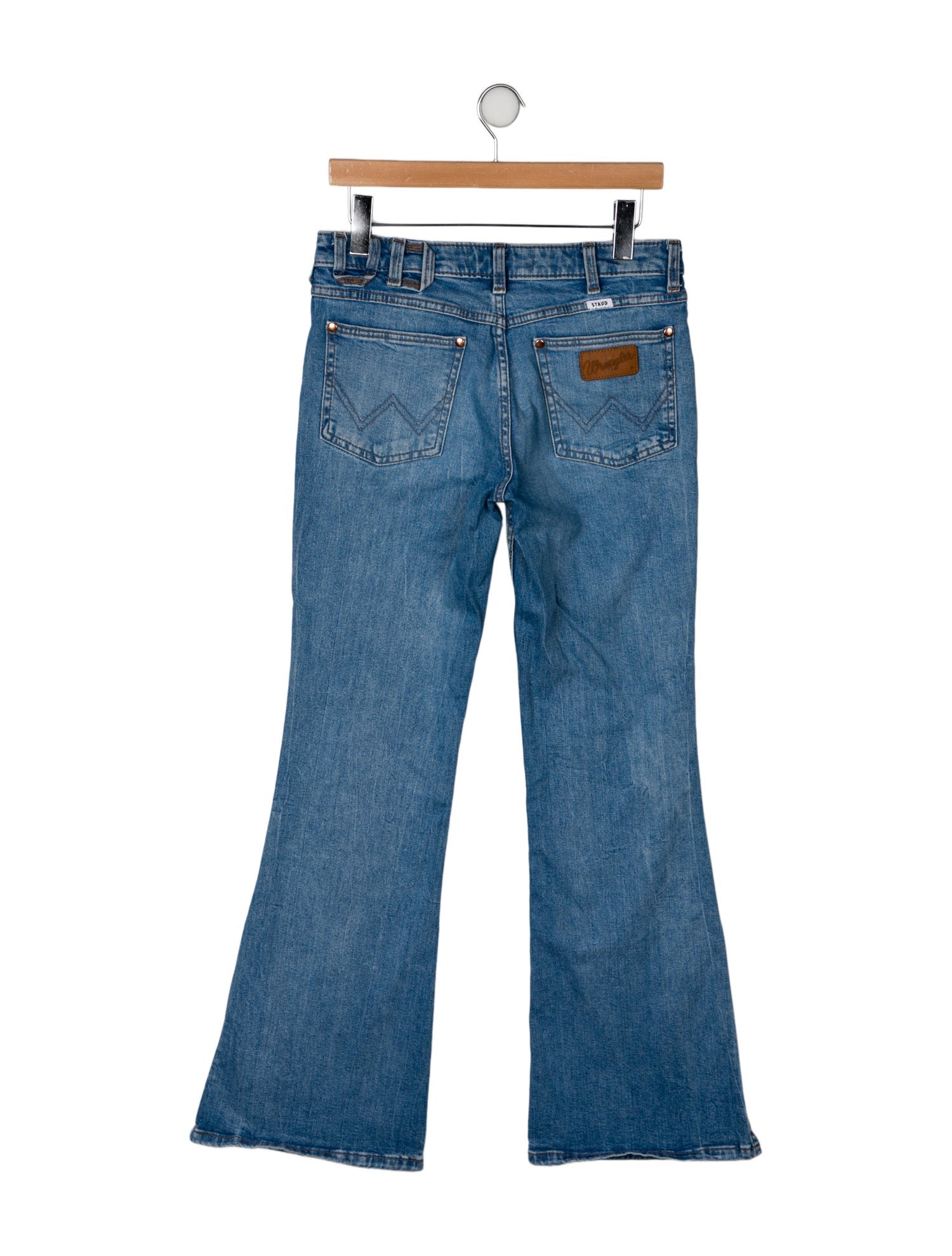 Wrangler + STAUD Mid-Rise Wide Leg Jeans