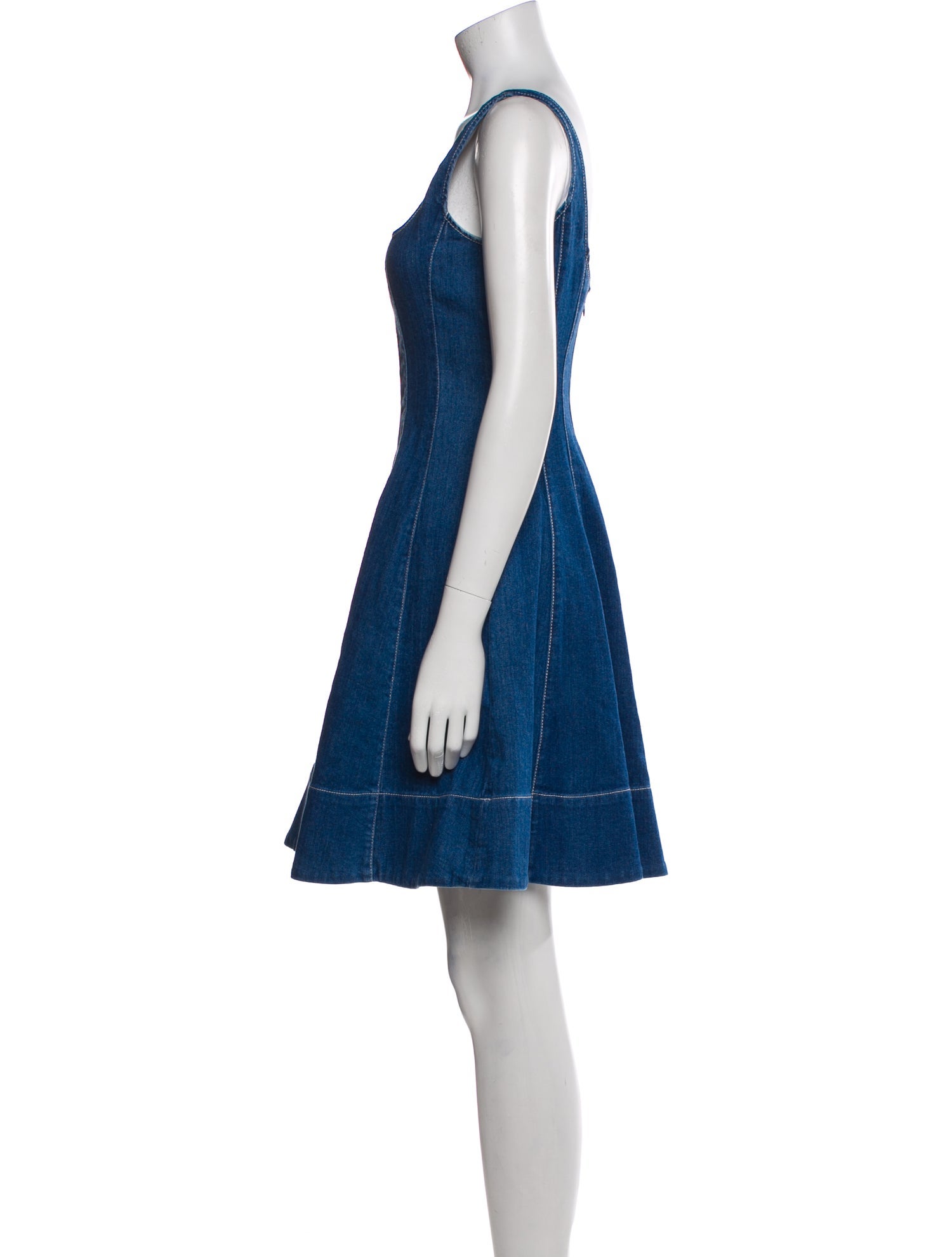 Staud Square Neckline Mini Dress