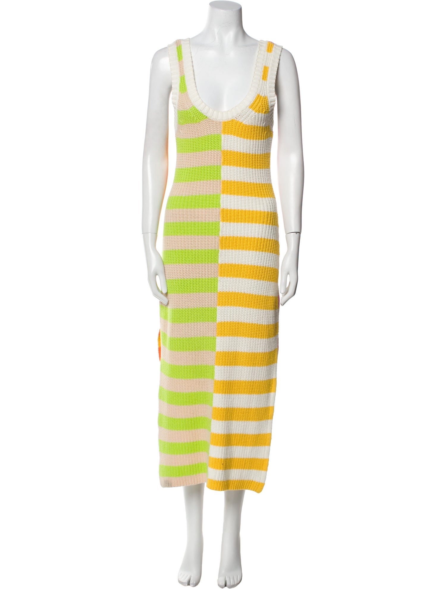 Staud Striped Long Dress