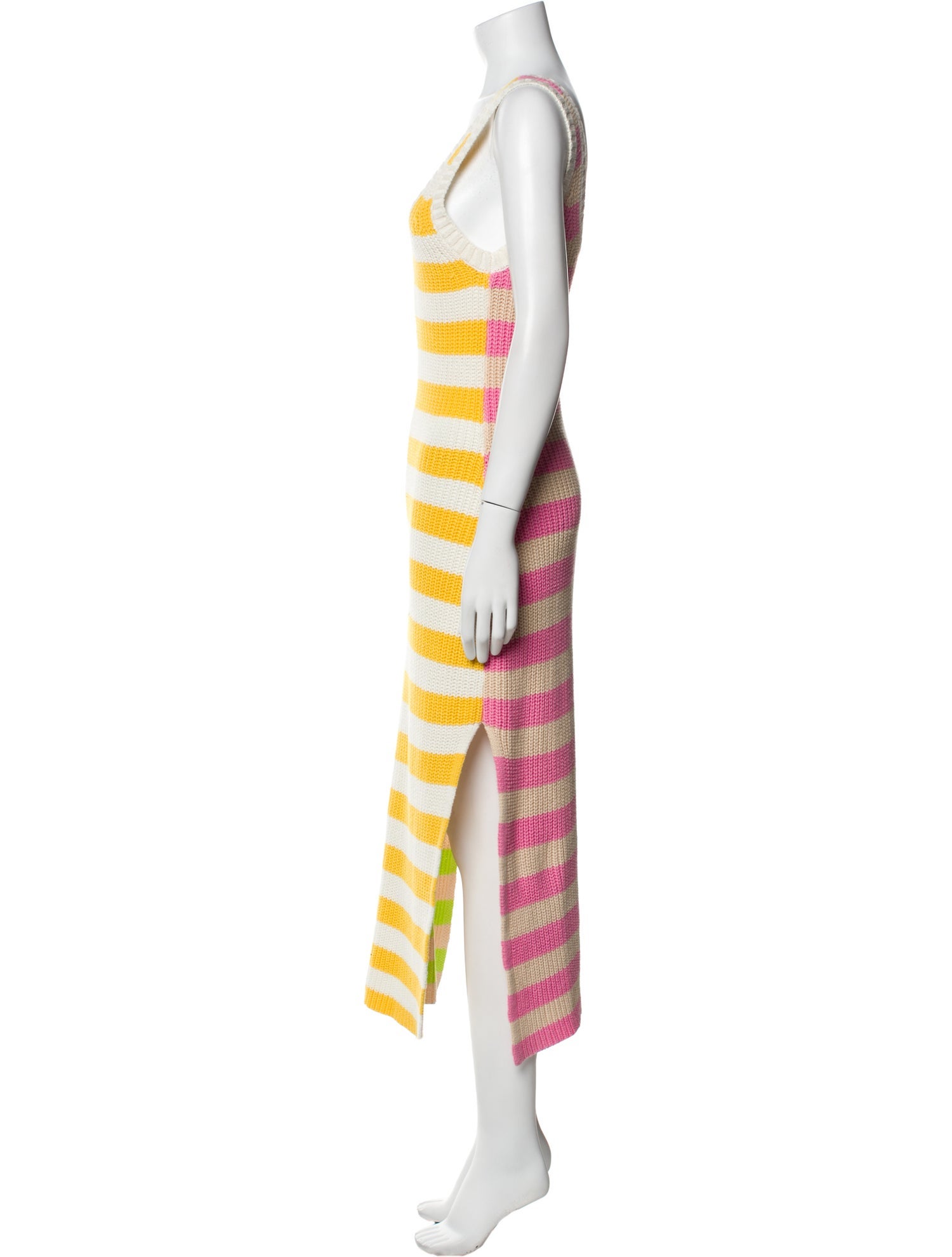 Staud Striped Long Dress