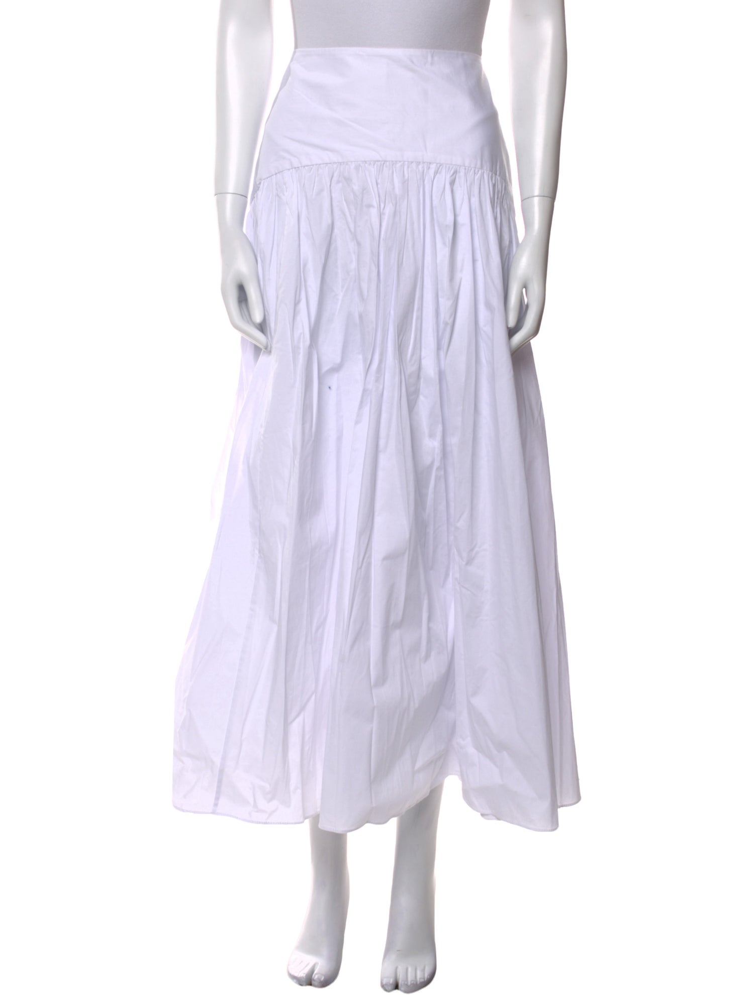 Staud Pleated Accents Midi Length Skirt