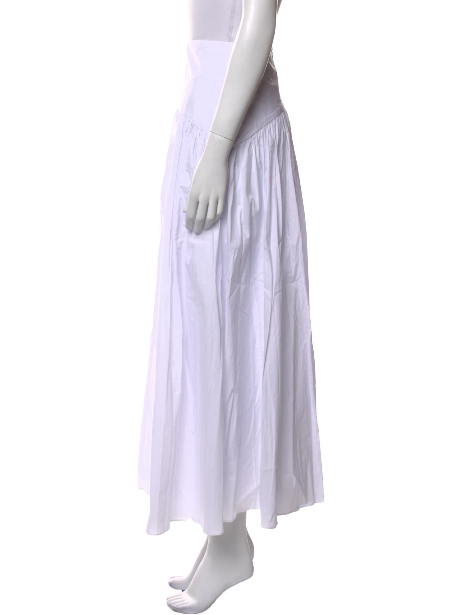 Staud Pleated Accents Midi Length Skirt