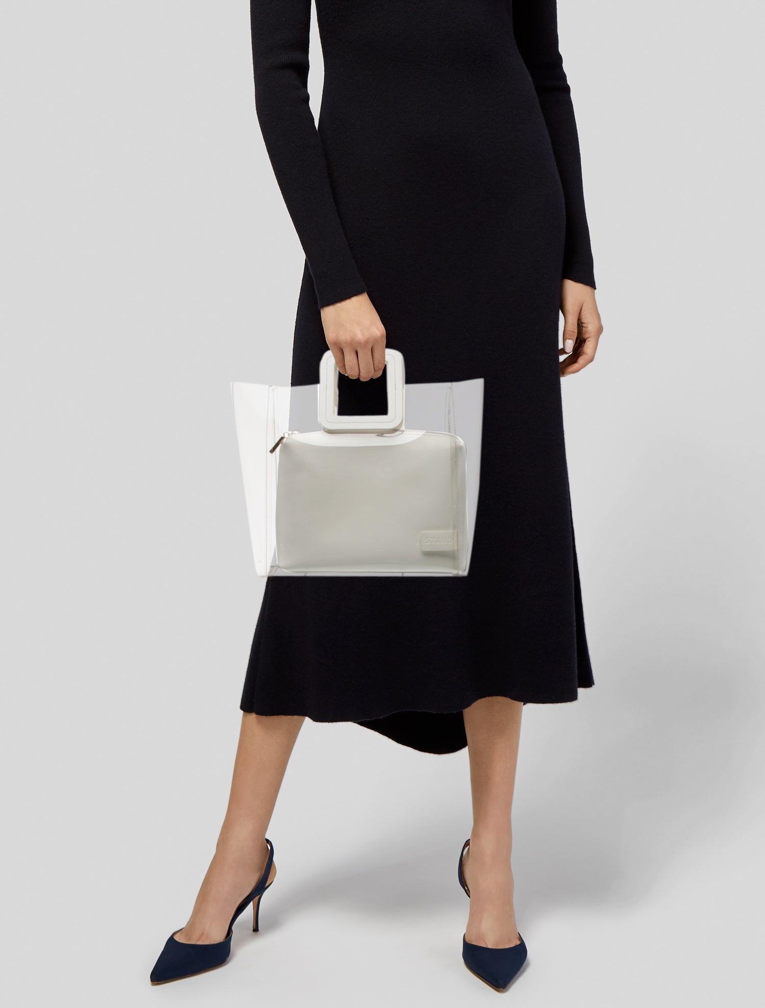 Staud PVC Top Handle Bag