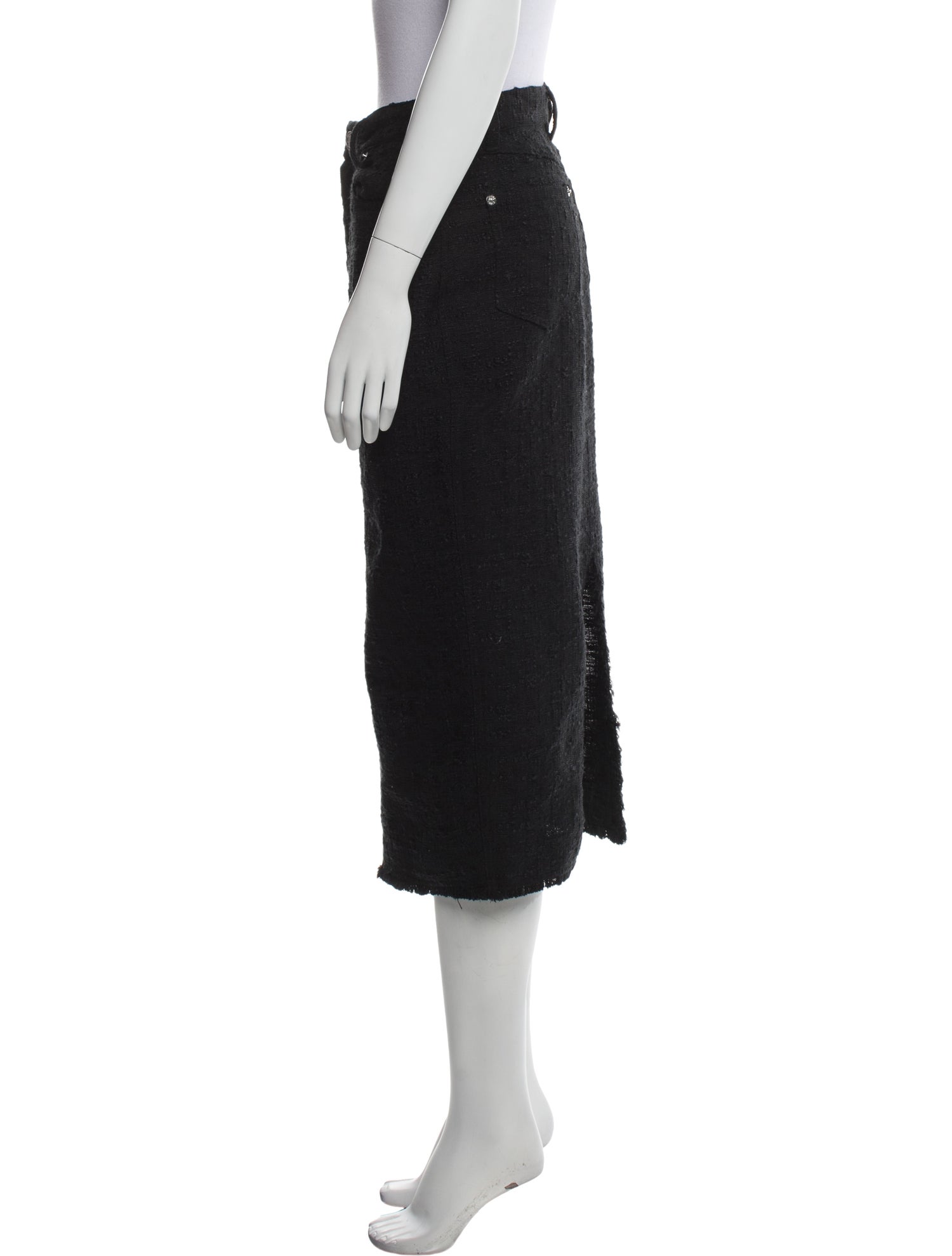 Staud Fringe Trim Accent Midi Length Skirt