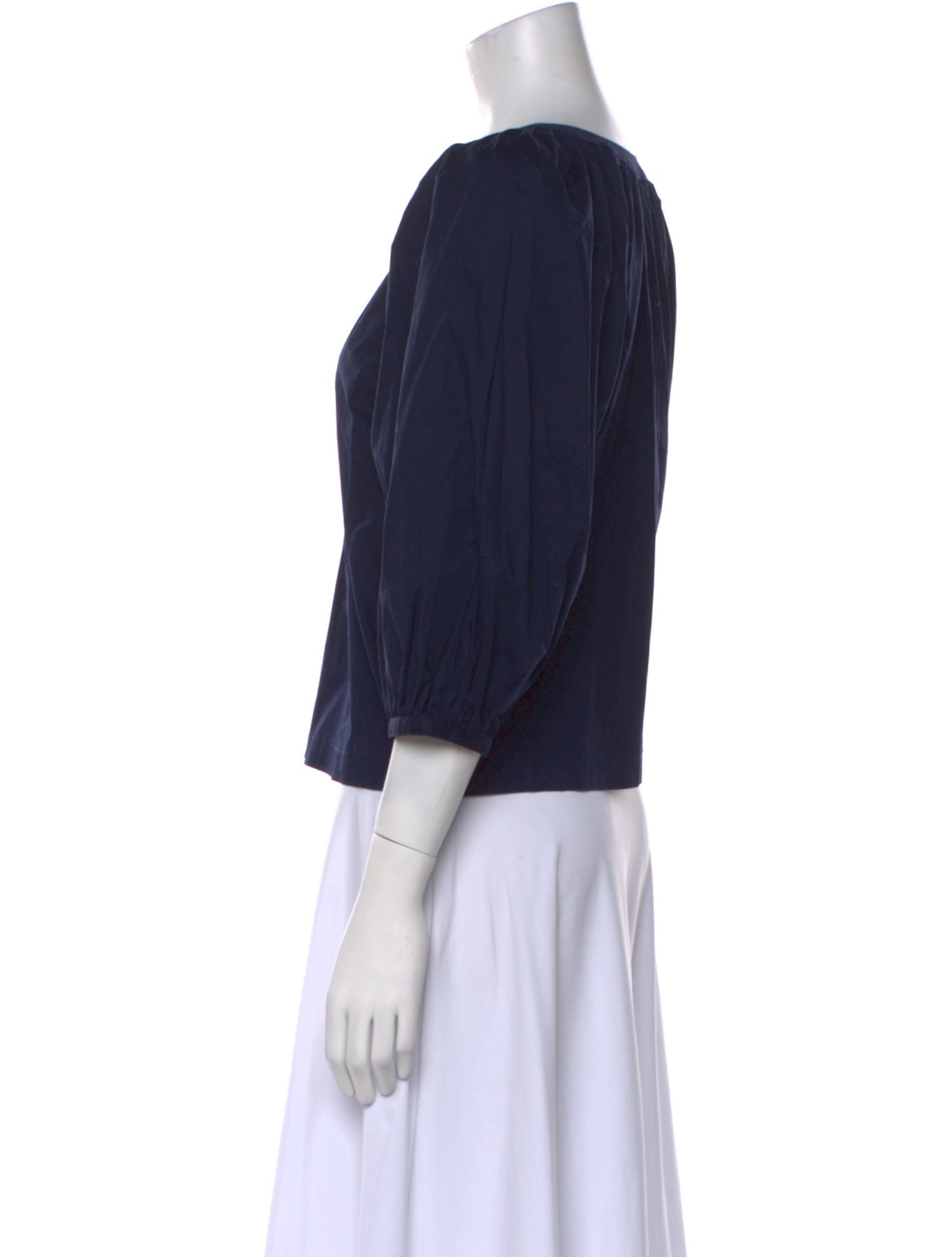 Staud V-Neck Three-Quarter Sleeve Crop Top w/ Tags