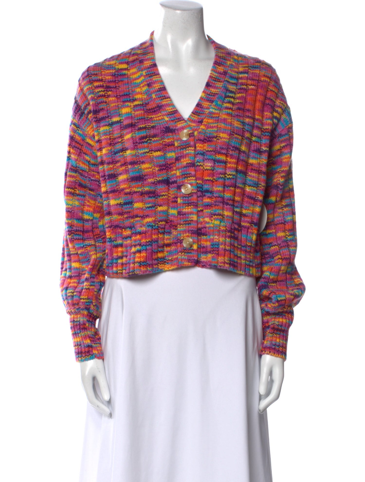 Staud Striped V-Neck Sweater w/ Tags