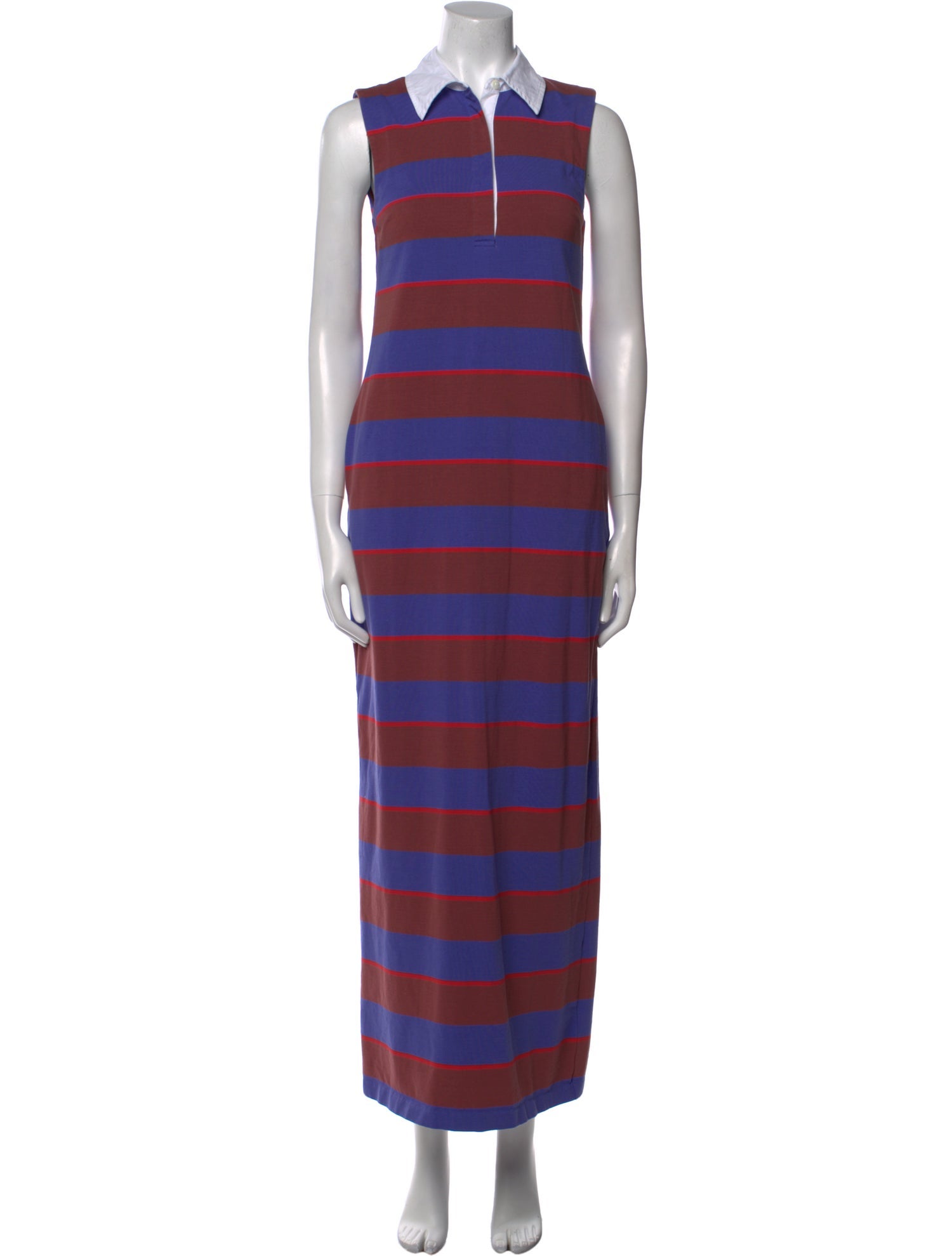Staud Striped Long Dress