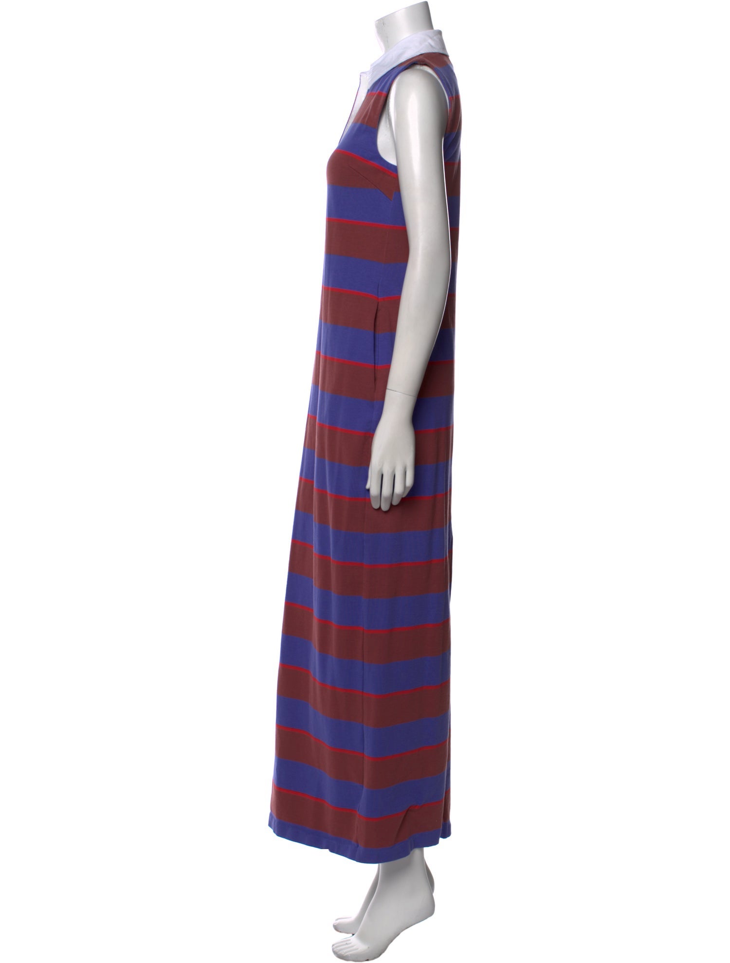 Staud Striped Long Dress