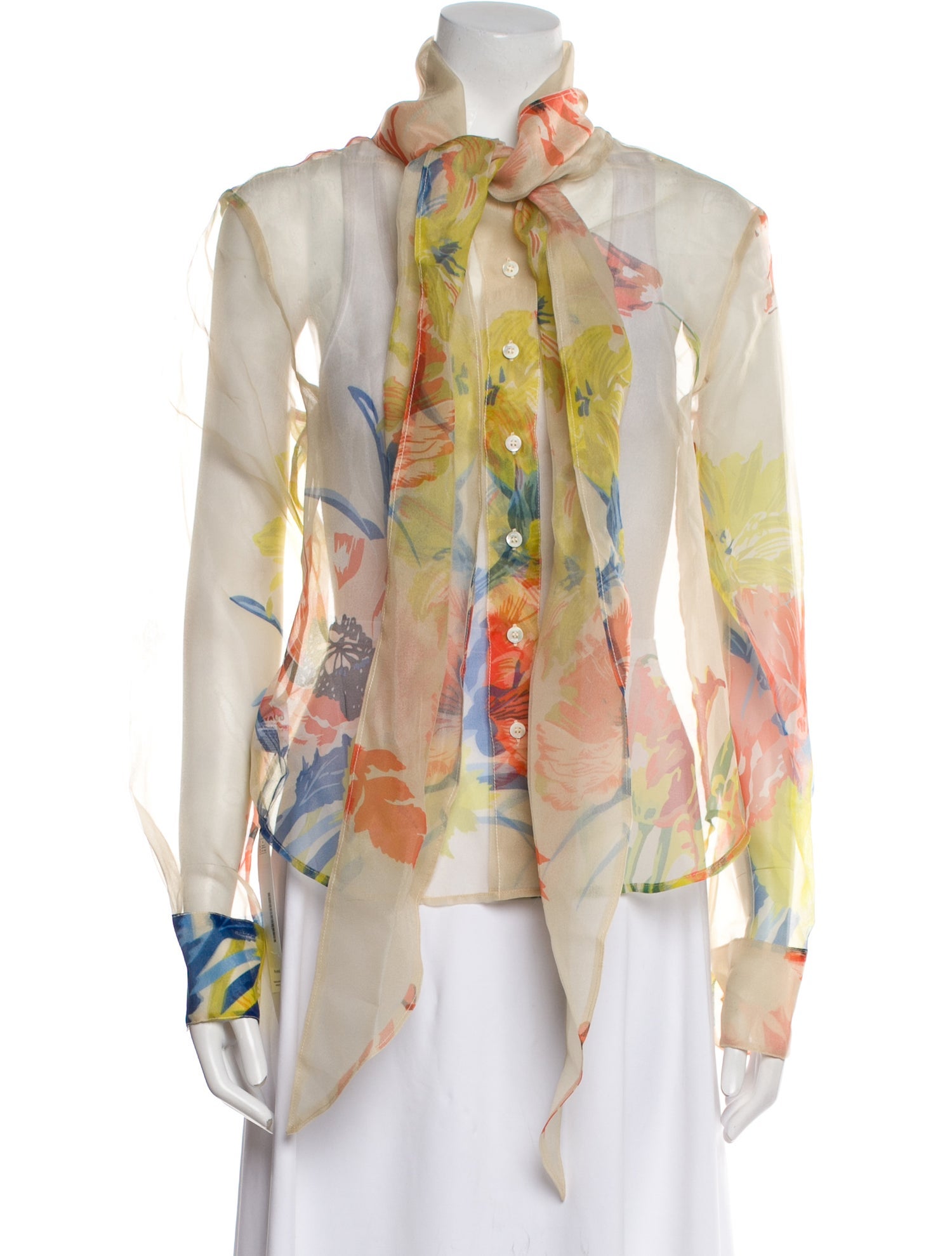 Staud Floral Print Mock Neck Blouse w/ Tags