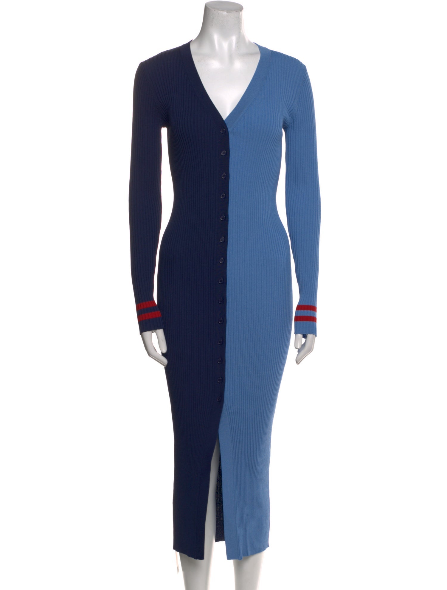 Staud V-Neck Long Dress