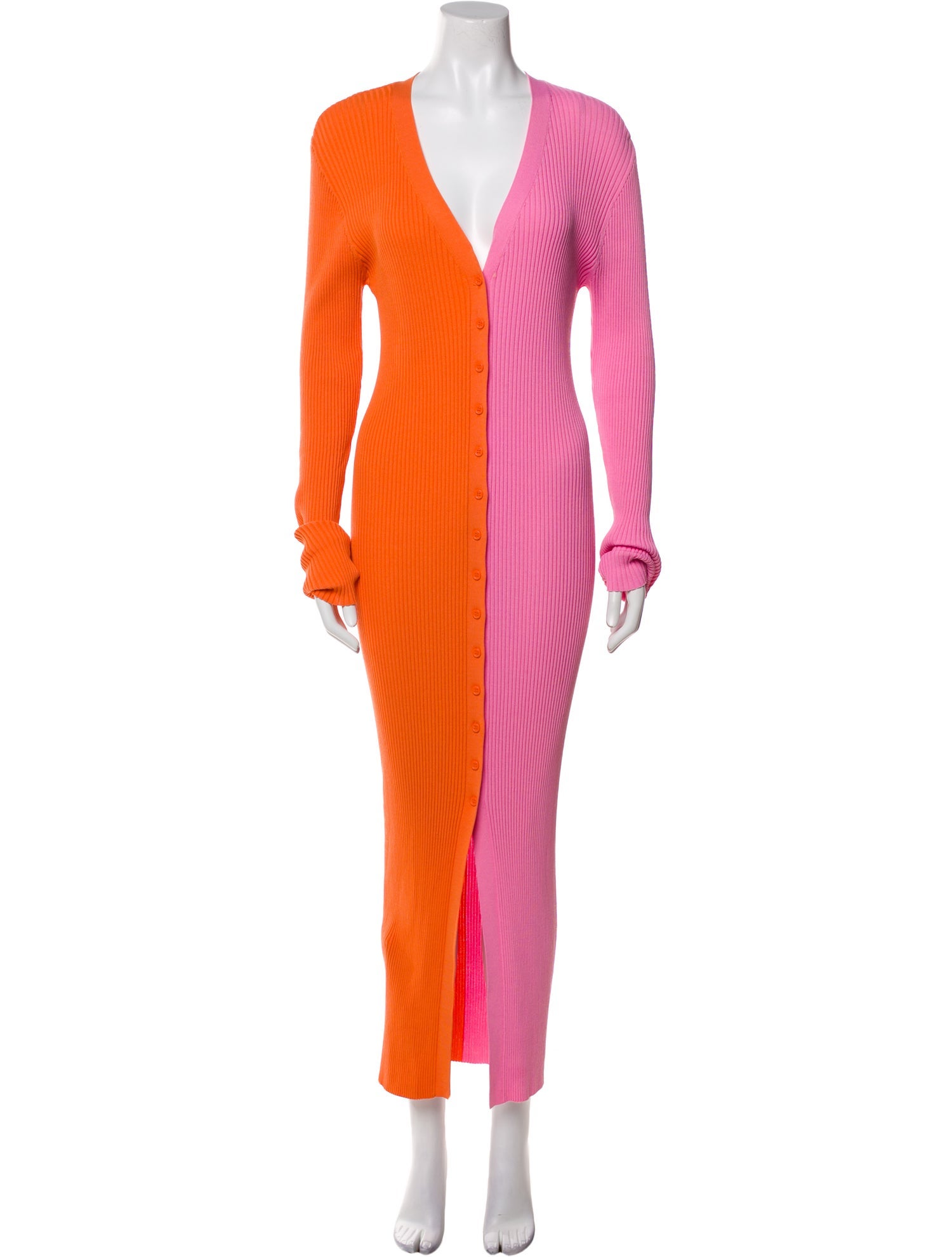 Staud V-Neck Long Dress