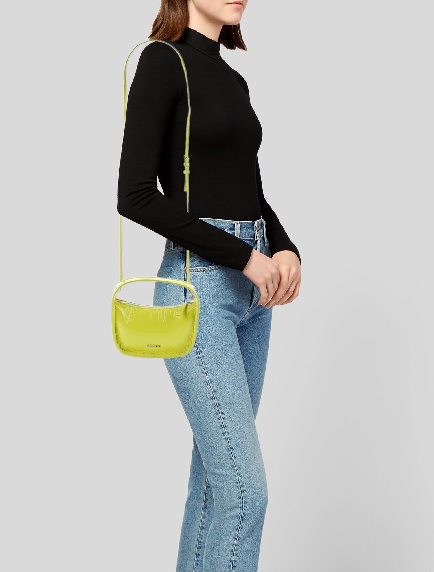 Staud Patent Leather Top Handle Bag
