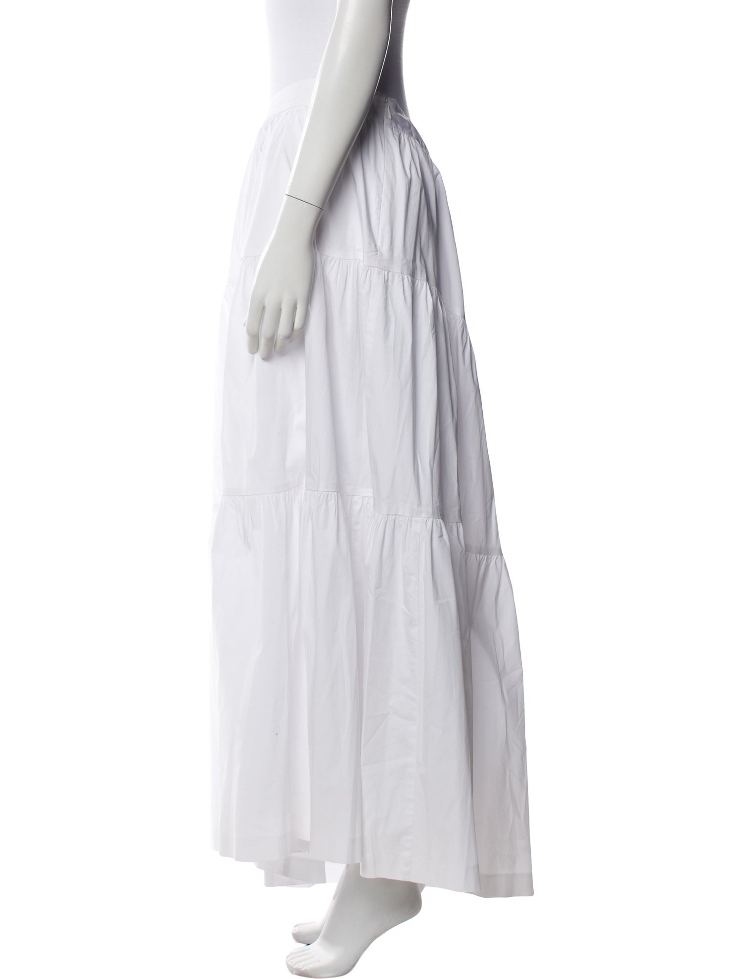 Staud Pleated Accents Midi Length Skirt