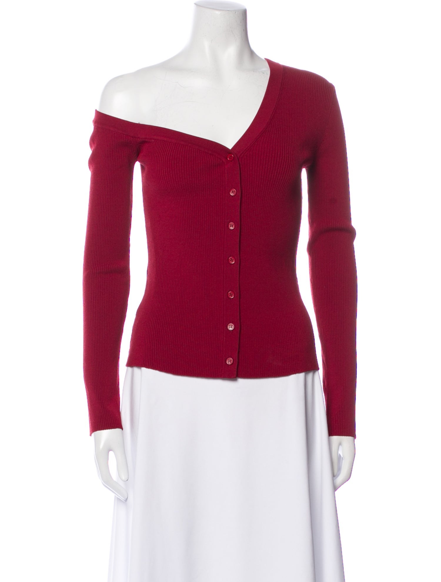 Staud Asymmetrical Long Sleeve Top