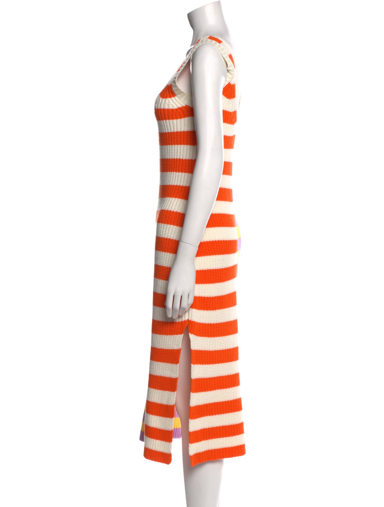 Staud Striped Midi Length Dress