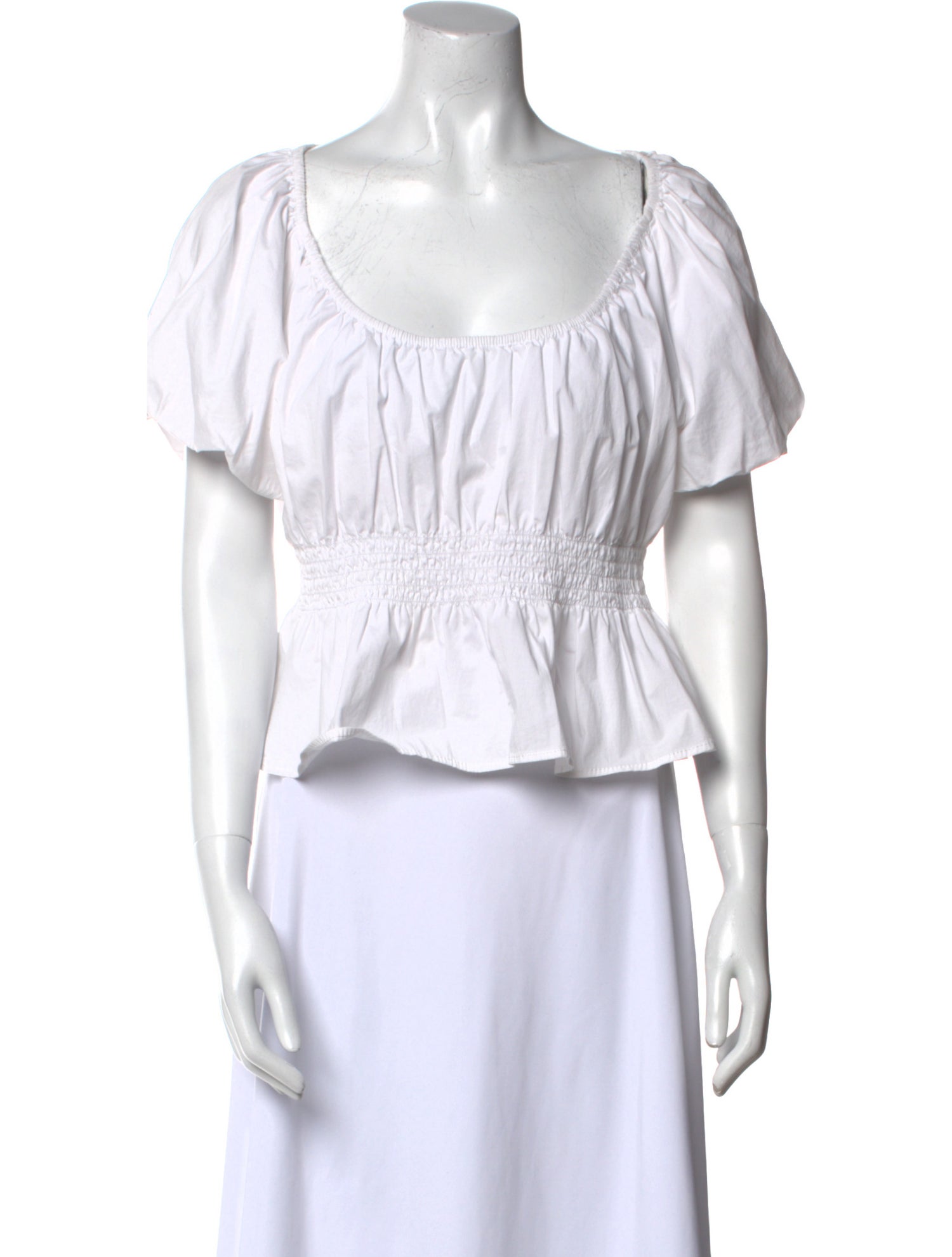 Staud Off-The-Shoulder Short Sleeve Crop Top