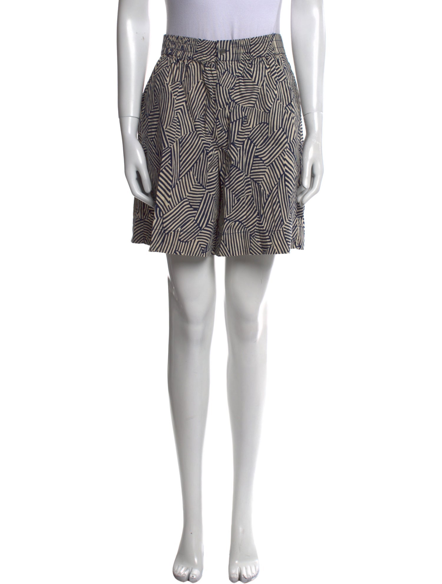 Staud Striped Knee-Length Shorts