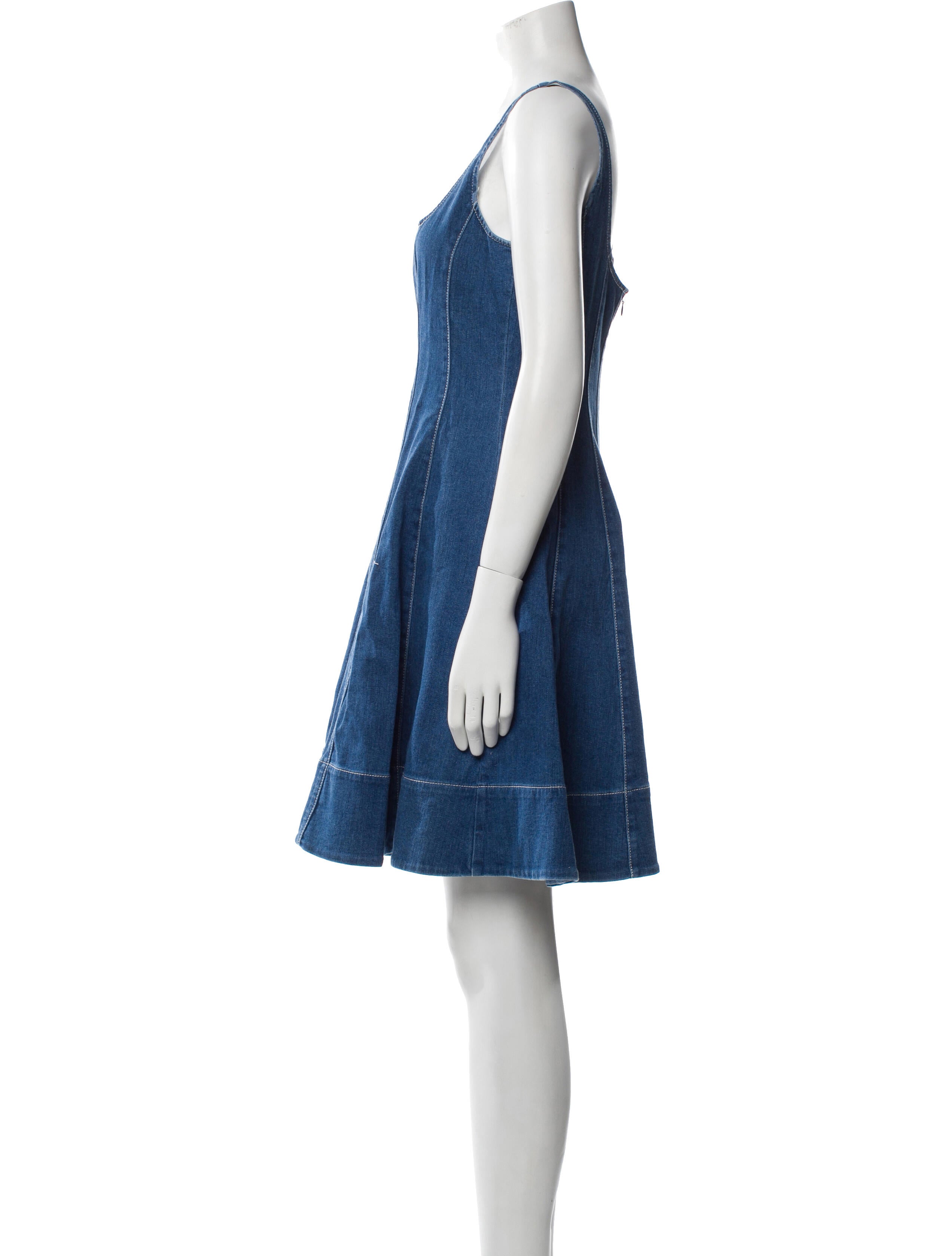 Staud Square Neckline Mini Dress