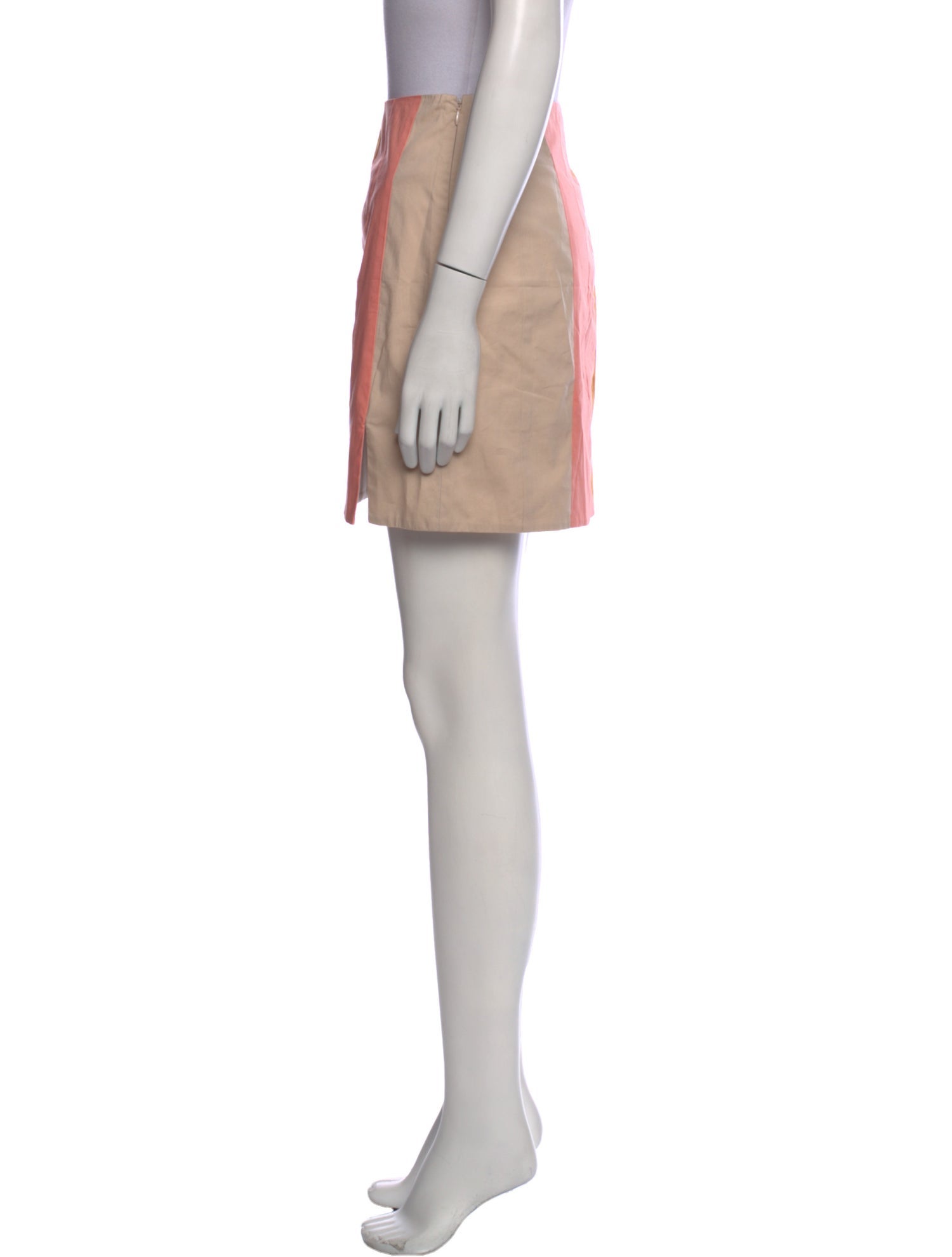 Staud Colorblock Pattern Knee-Length Skirt