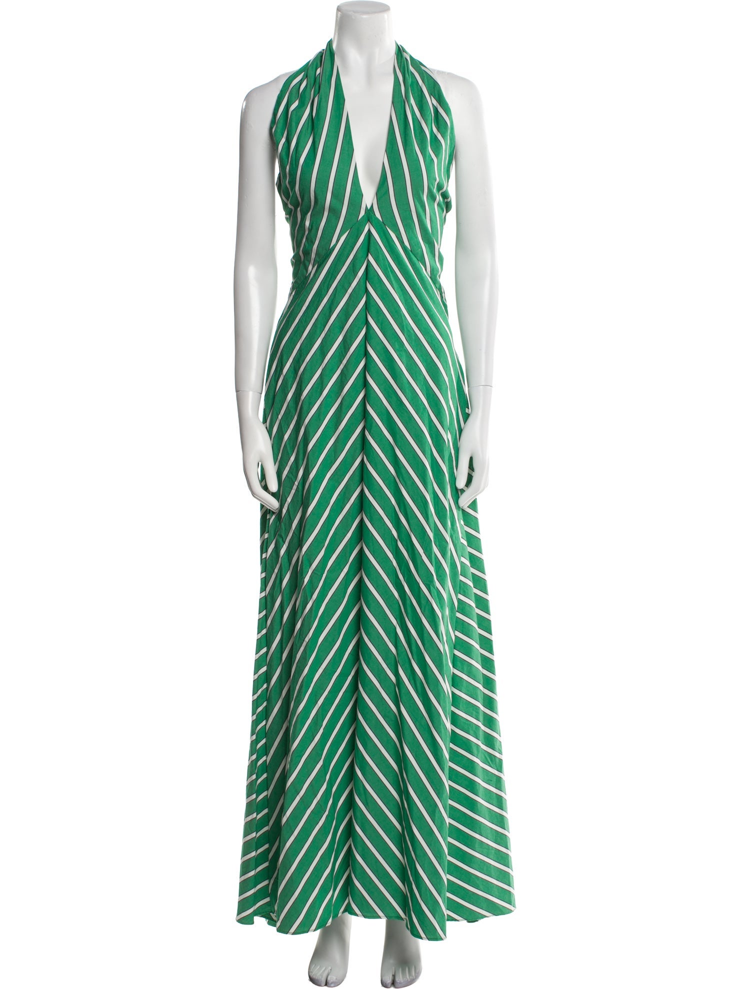 Staud Striped Long Dress