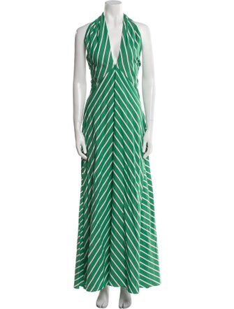 Staud Striped Long Dress