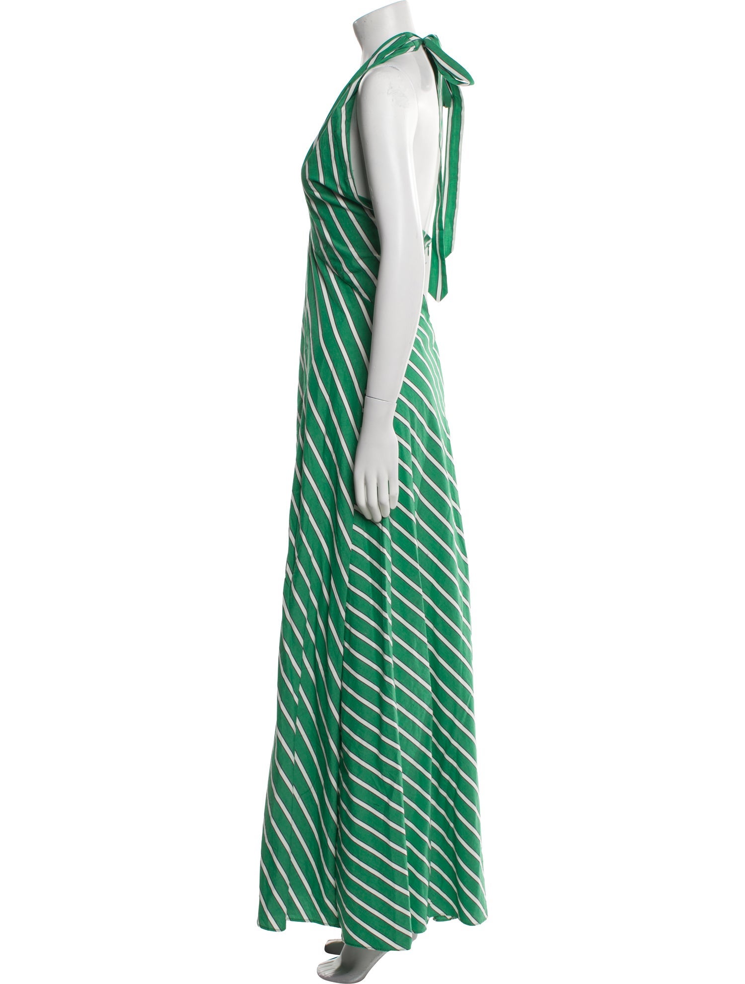 Staud Striped Long Dress