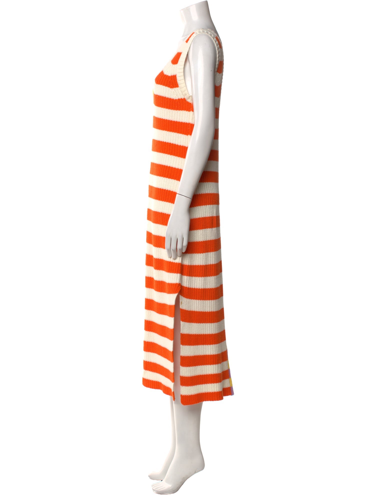 Staud Striped Midi Length Dress