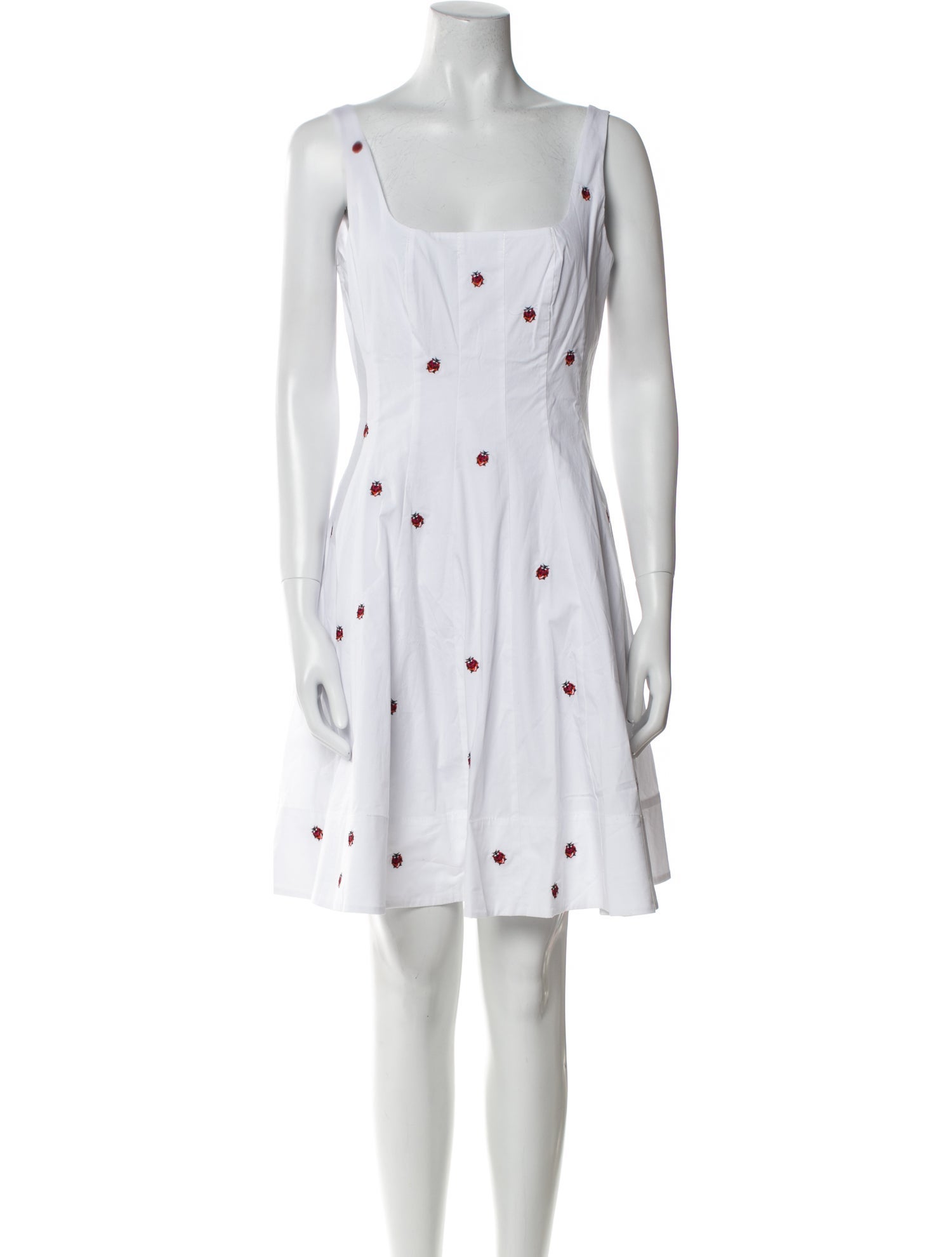 Staud Square Neckline Mini Dress