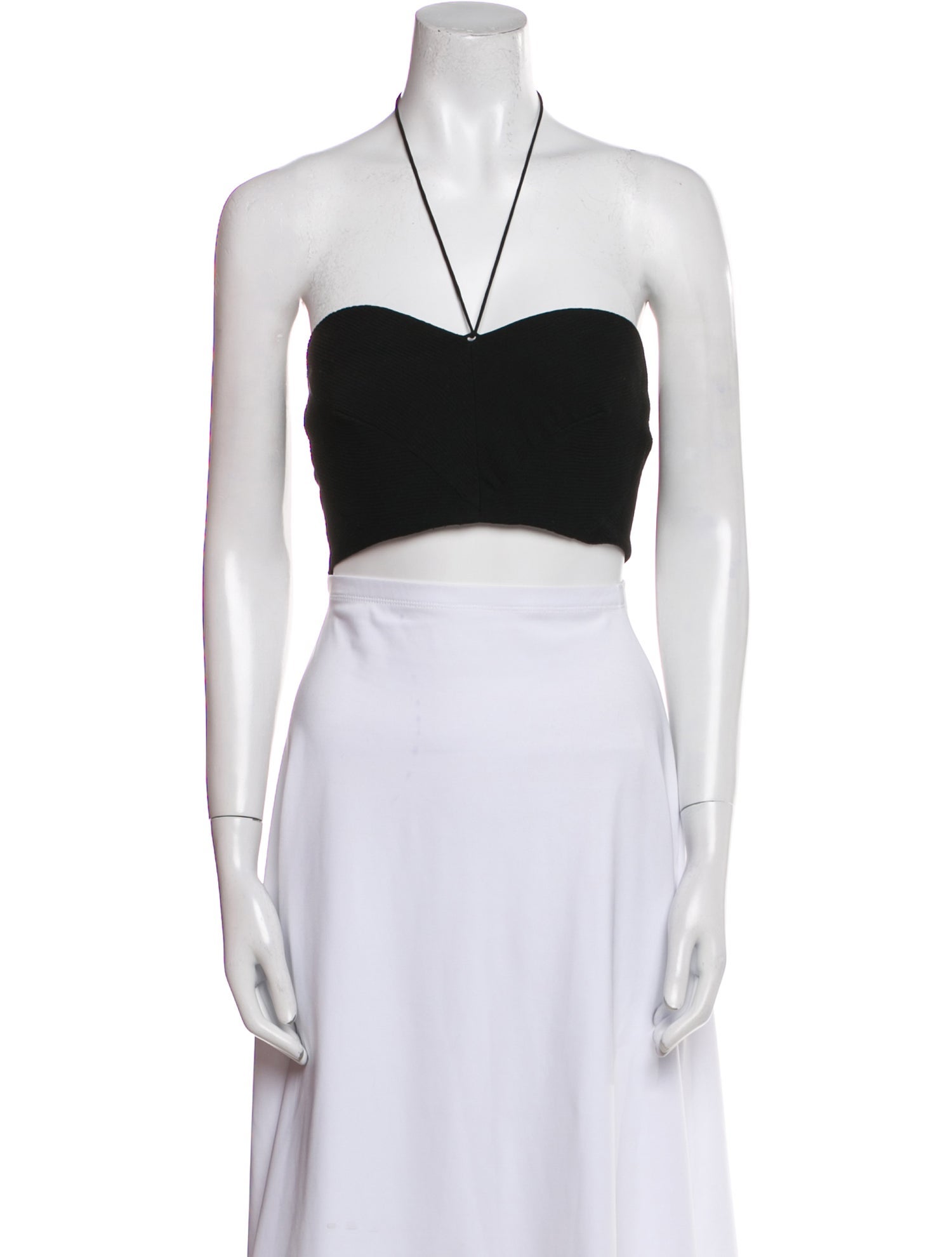 Staud Halterneck Sleeveless Crop Top