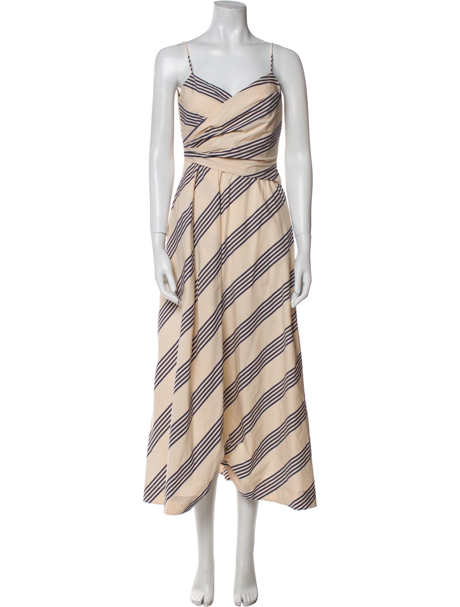 Staud Striped Long Dress