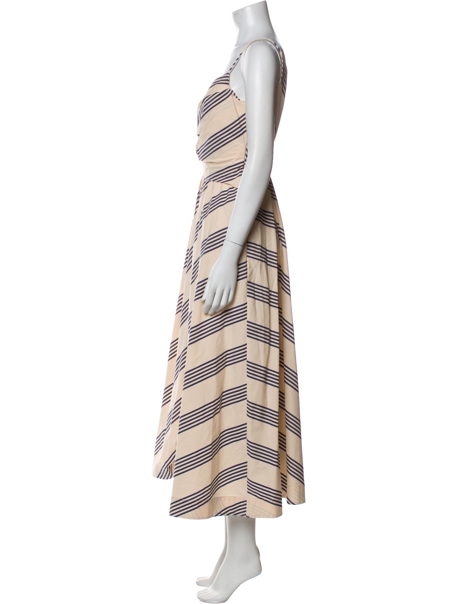 Staud Striped Long Dress