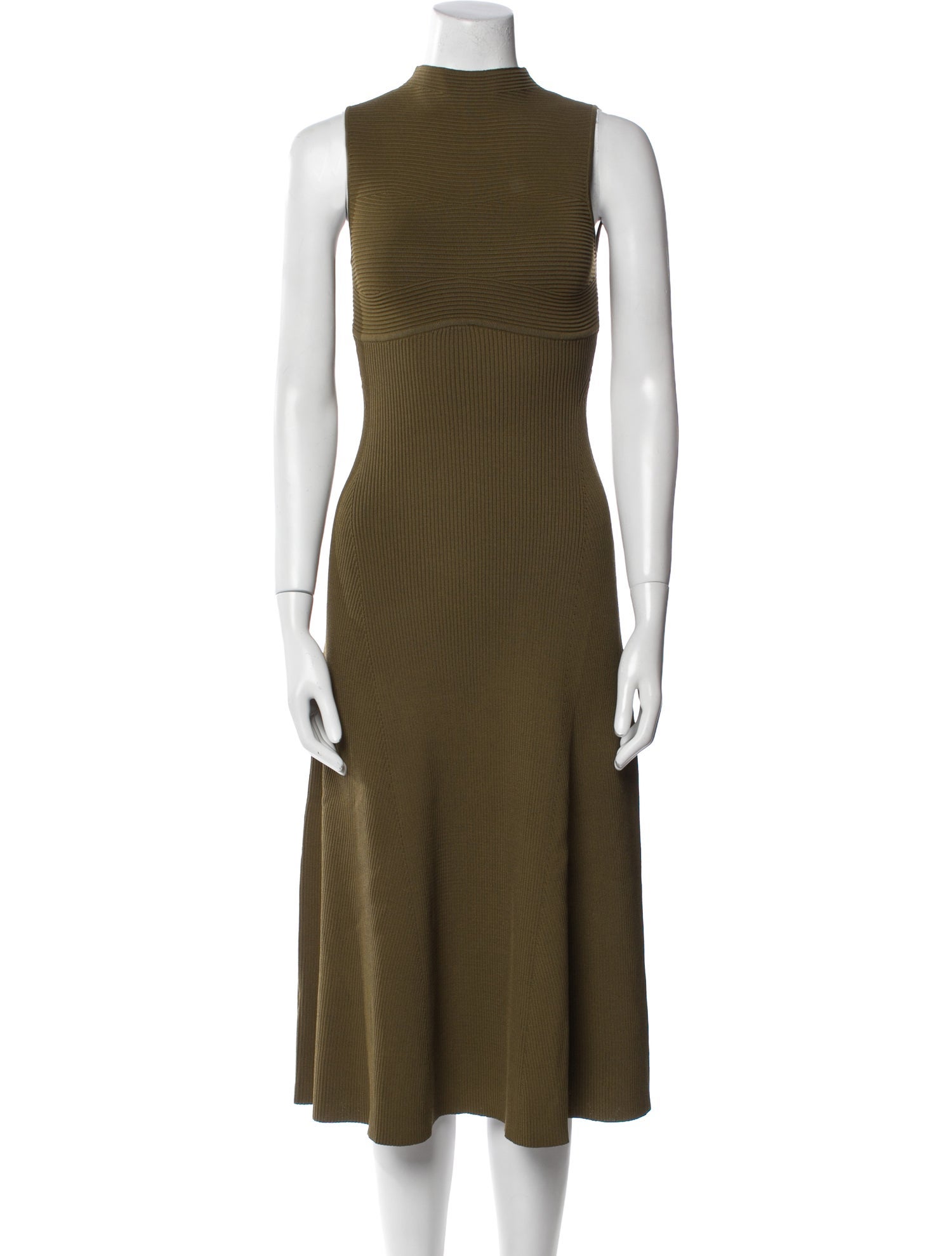 Staud Mock Neck Midi Length Dress