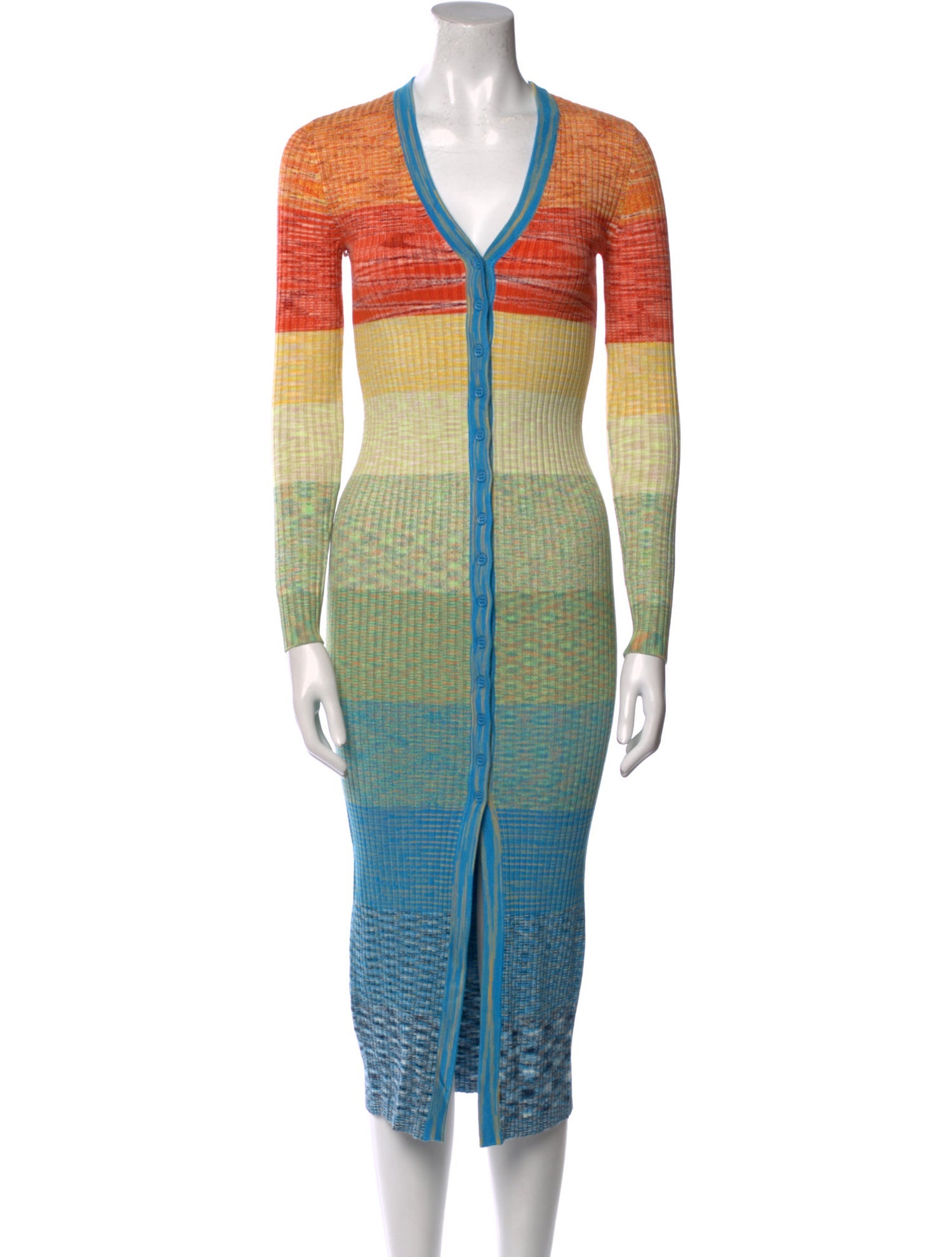 Staud Plaid Print Midi Length Dress w/ Tags