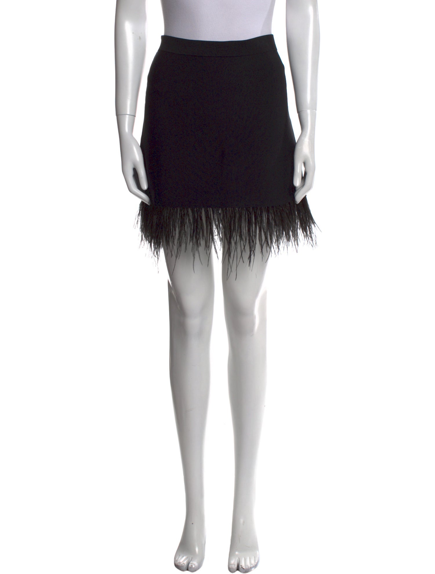 Staud Feather Trim Mini Skirt