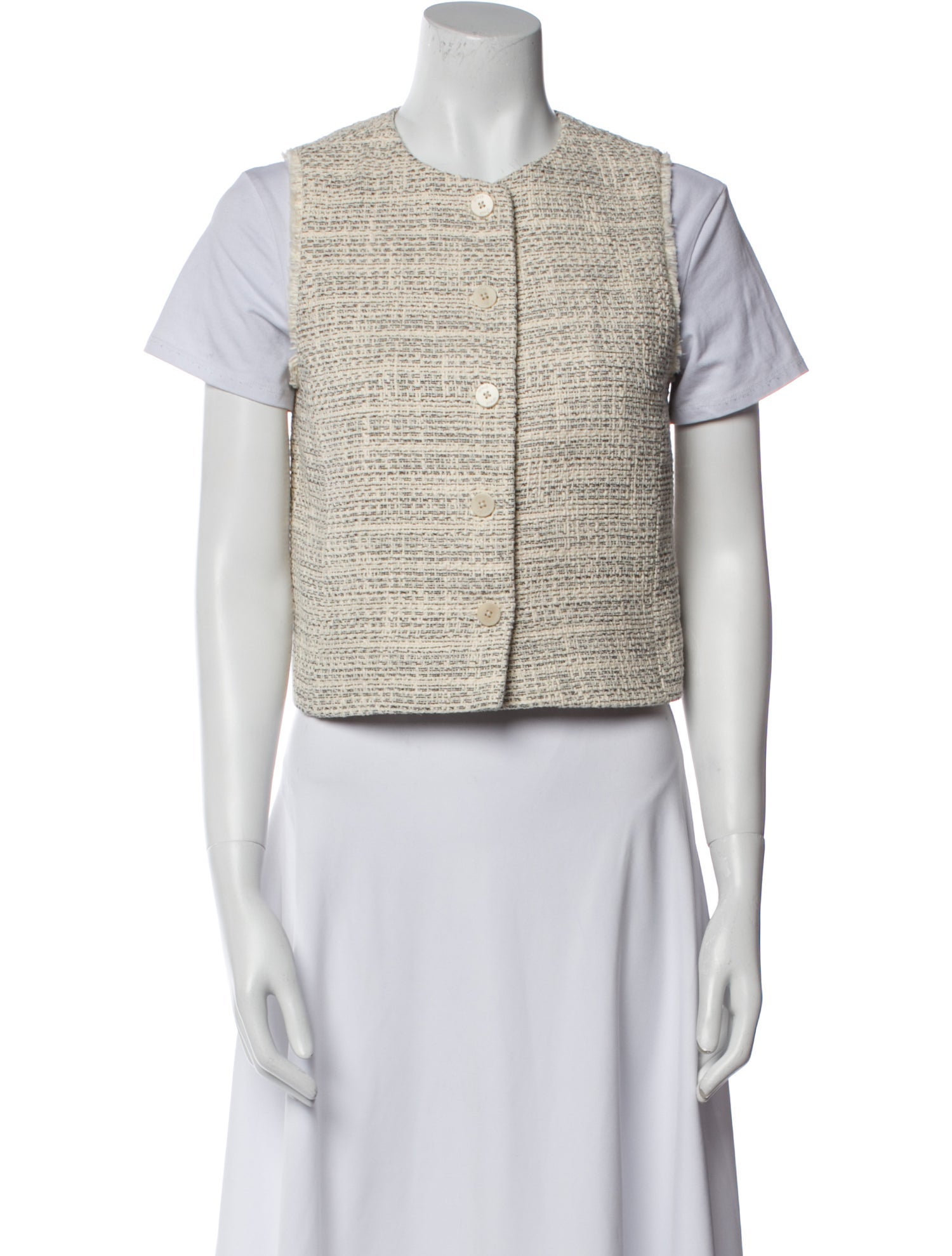 Staud Tweed Pattern Vest