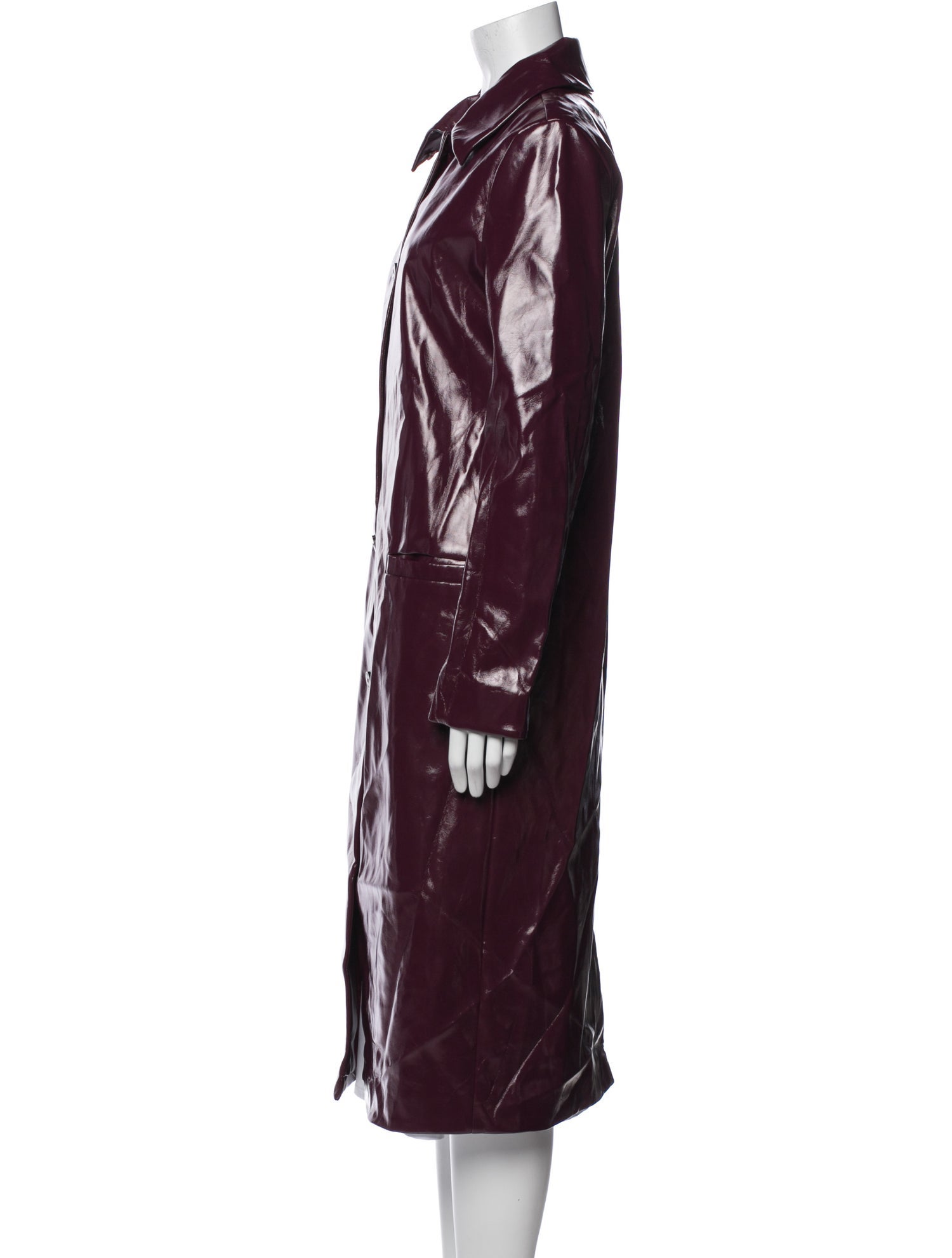 Staud Vinyl Printed Trench Coat