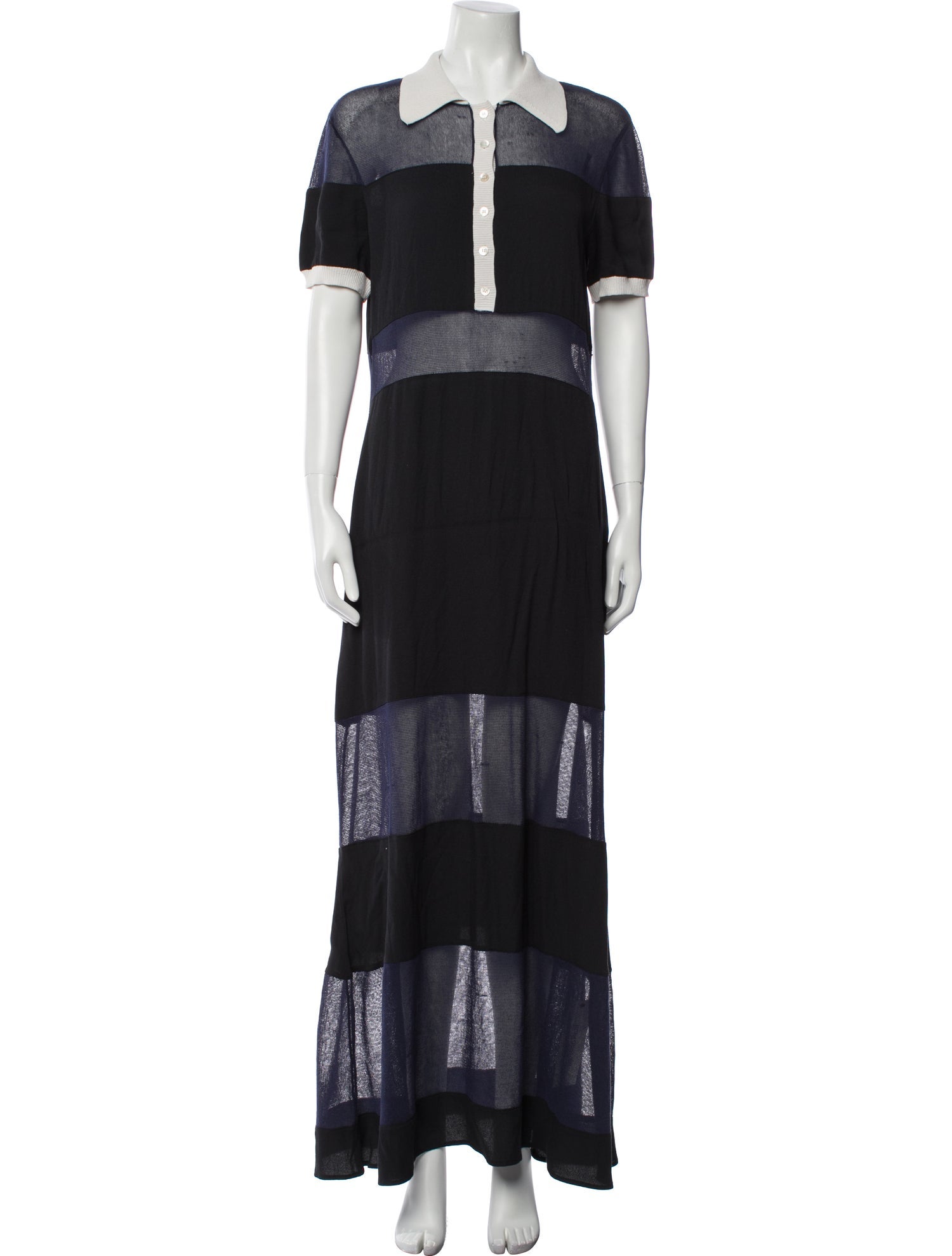 Staud Striped Long Dress