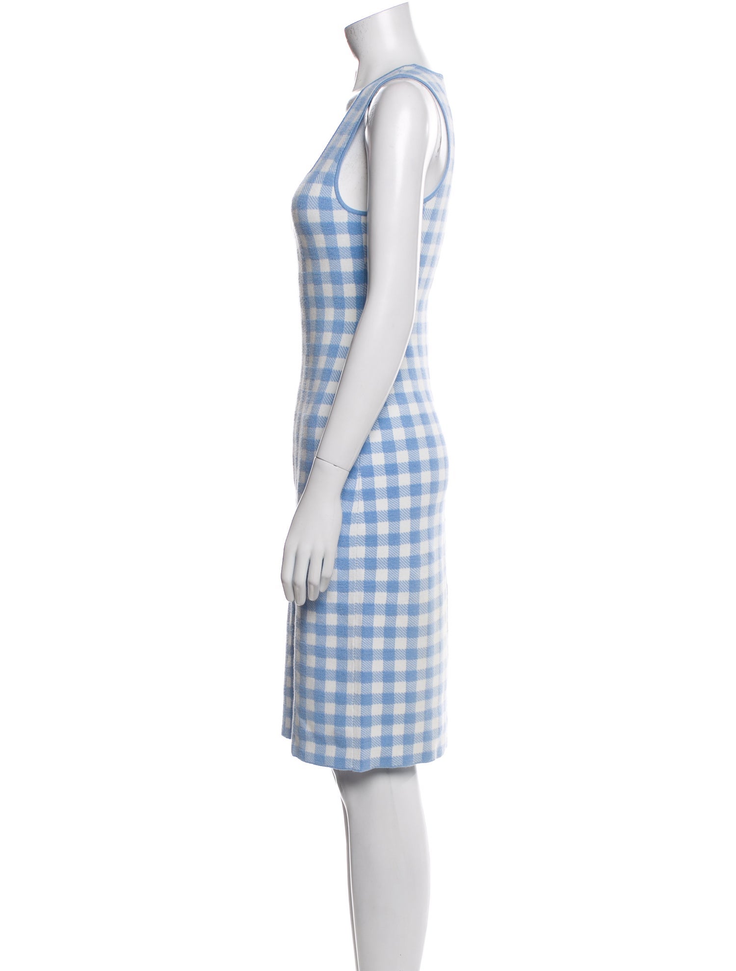Staud Plaid Print Knee-Length Dress