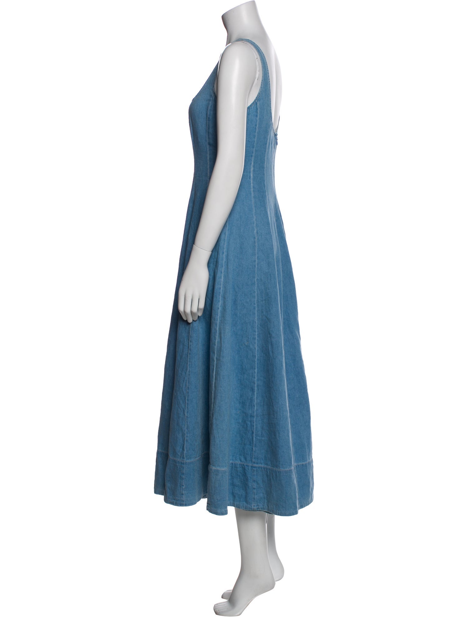 Staud Scoop Neck Long Dress