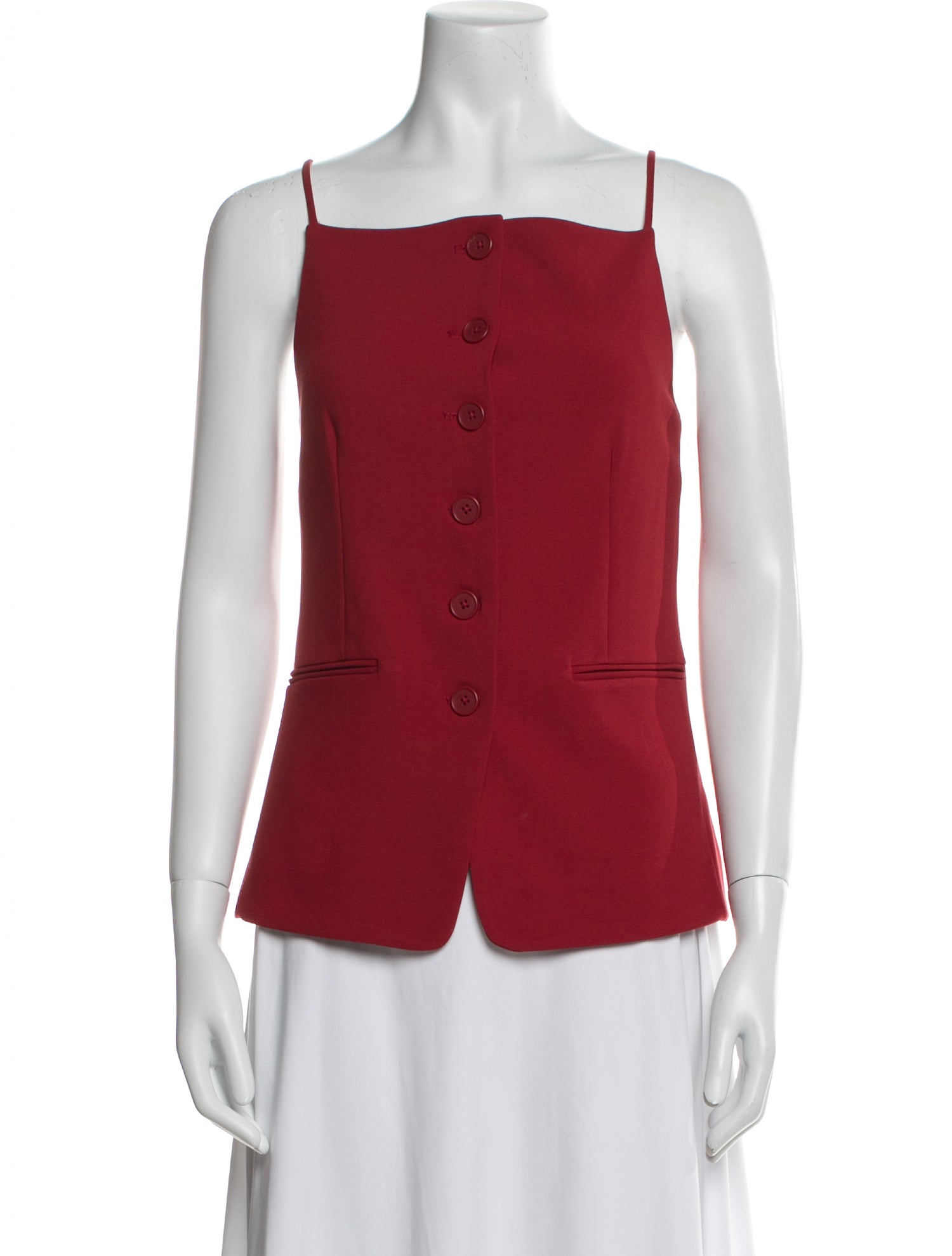 Staud Square Neckline Sleeveless Top