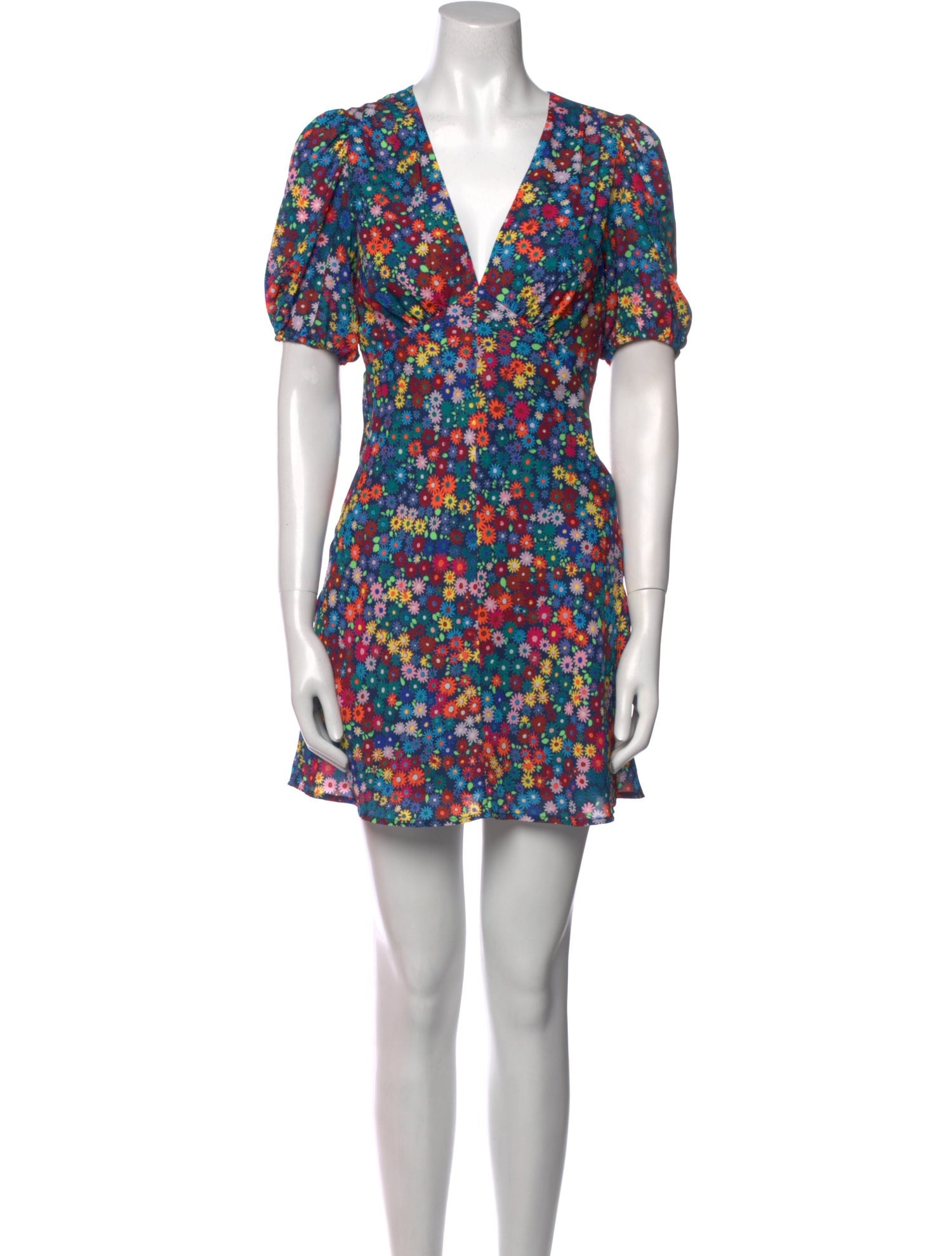 Staud Floral Print Knee-Length Dress