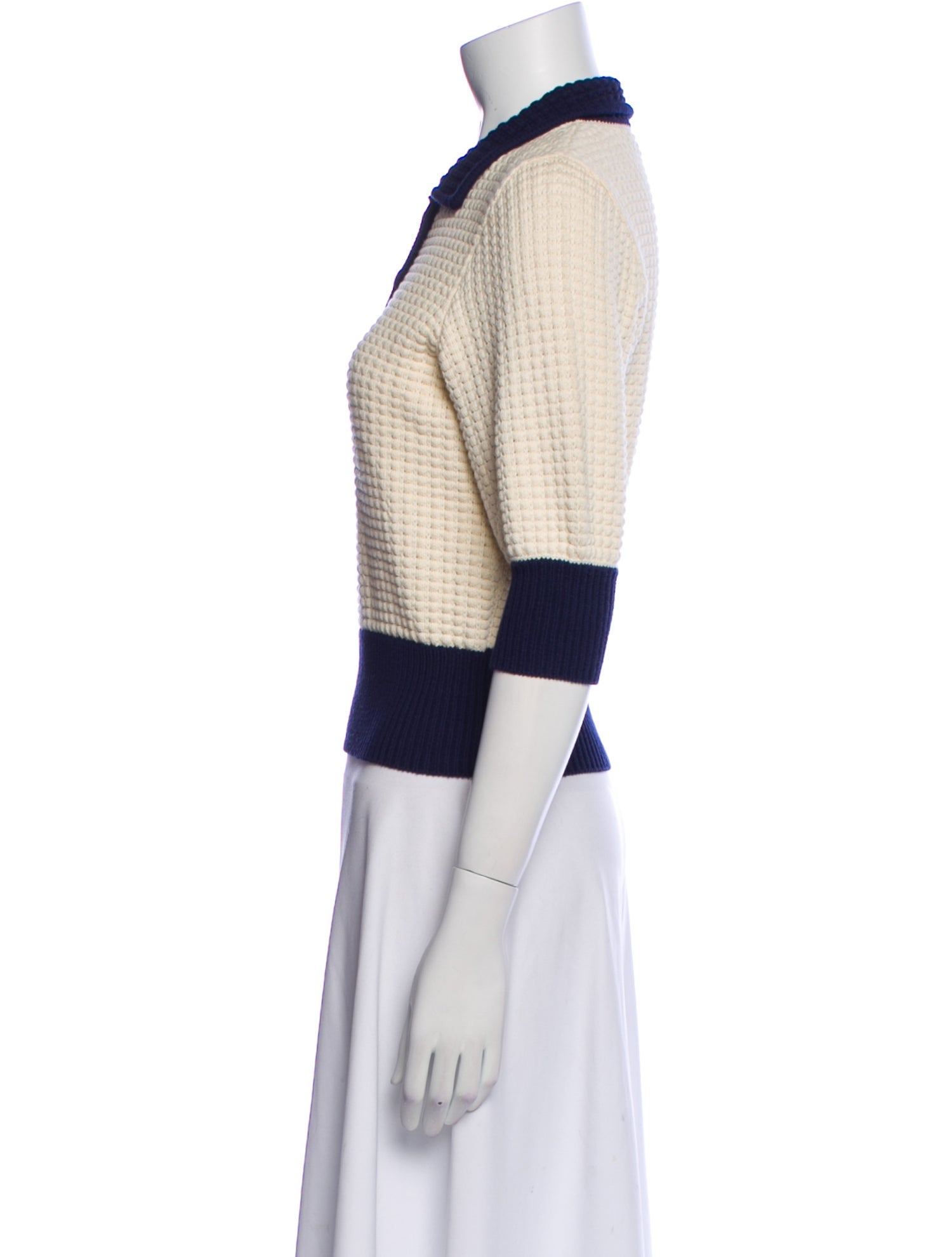 Staud Three-Quarter Sleeve Polo