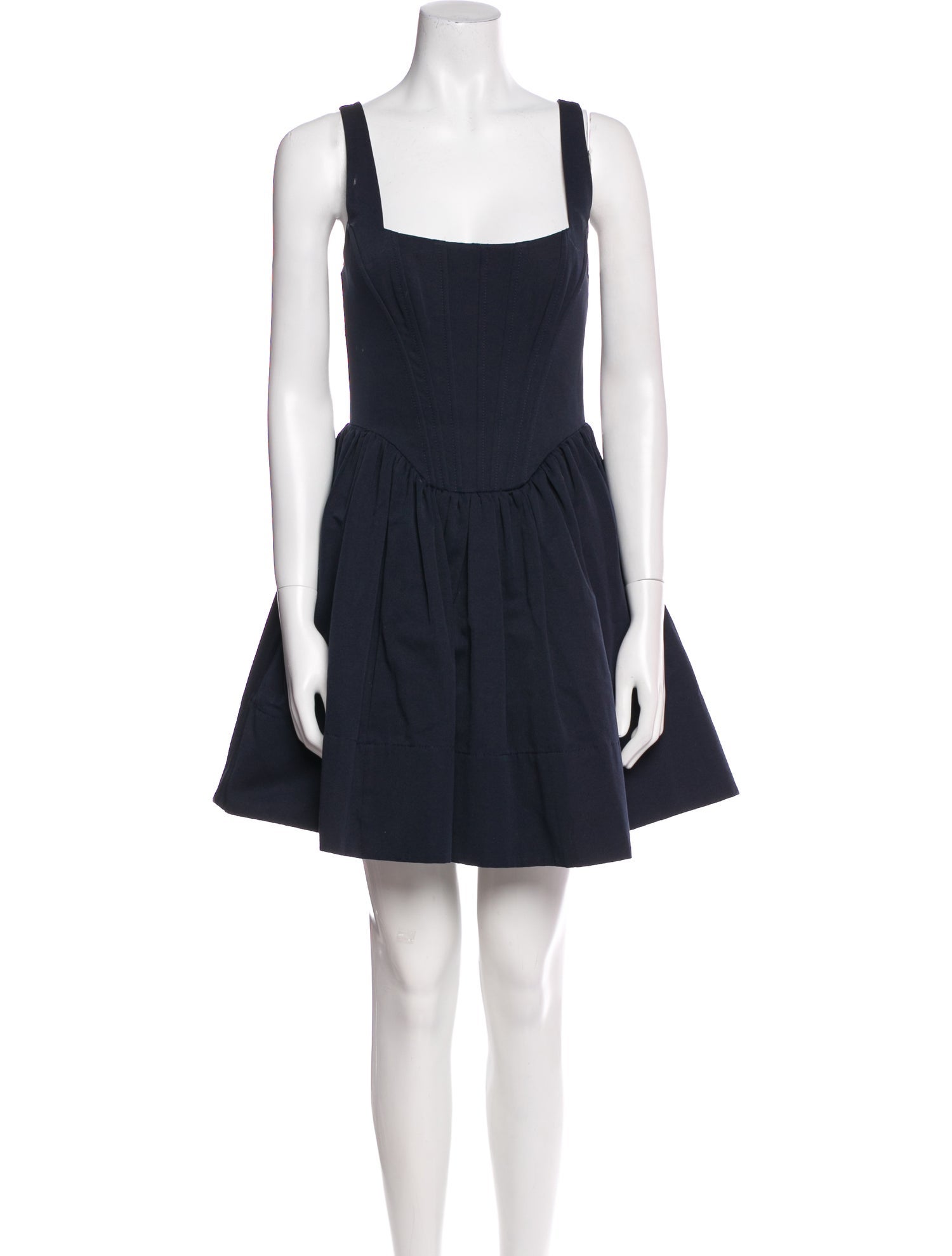 Staud Square Neckline Mini Dress