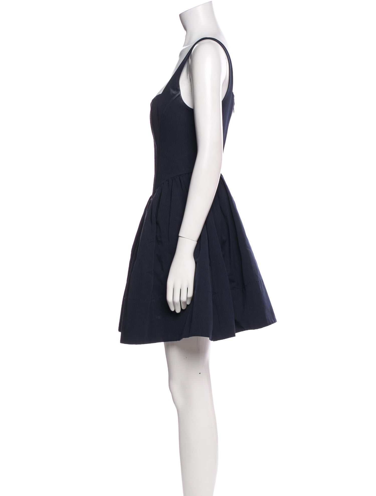 Staud Square Neckline Mini Dress