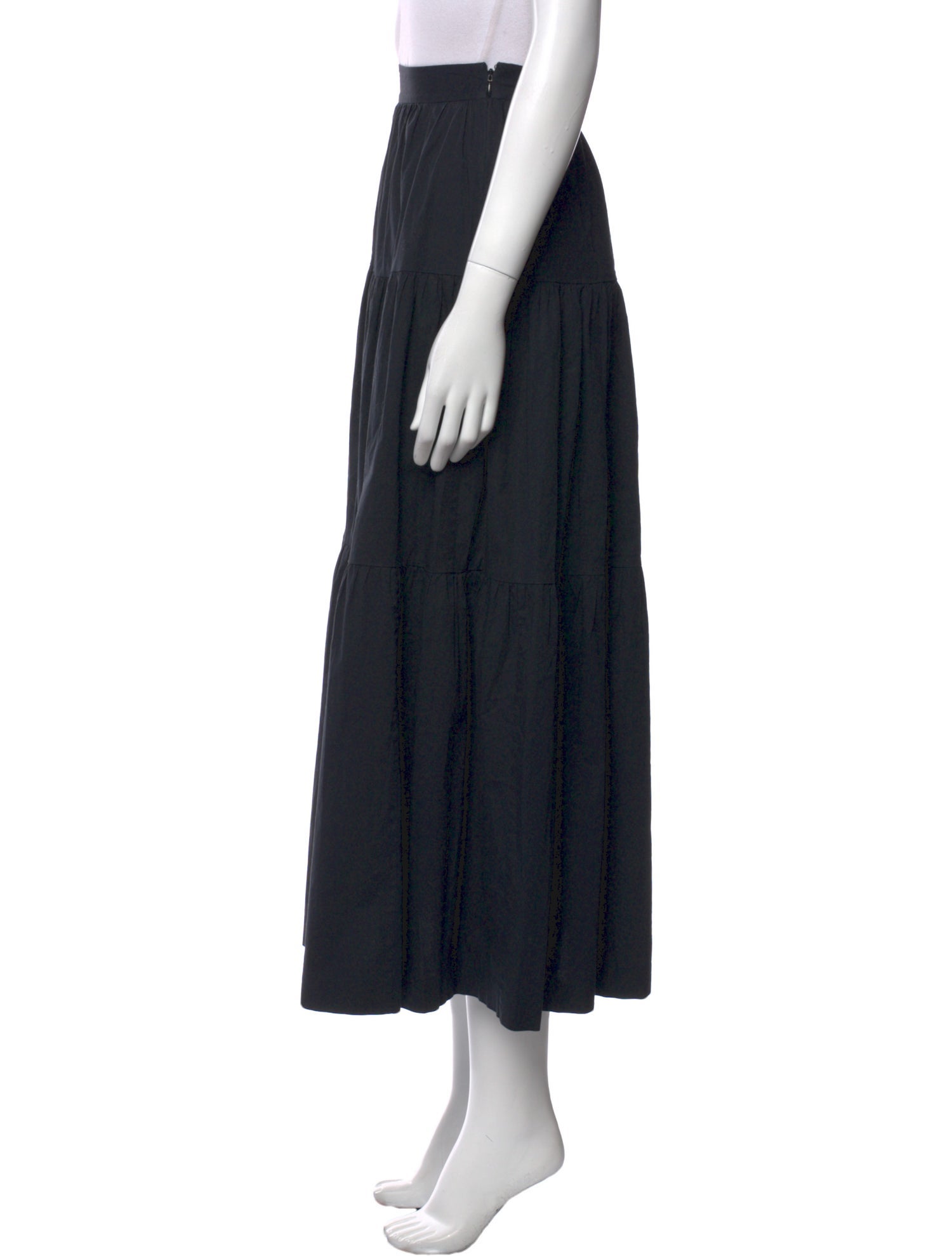 Staud Ruffle Embellishment Midi Length Skirt